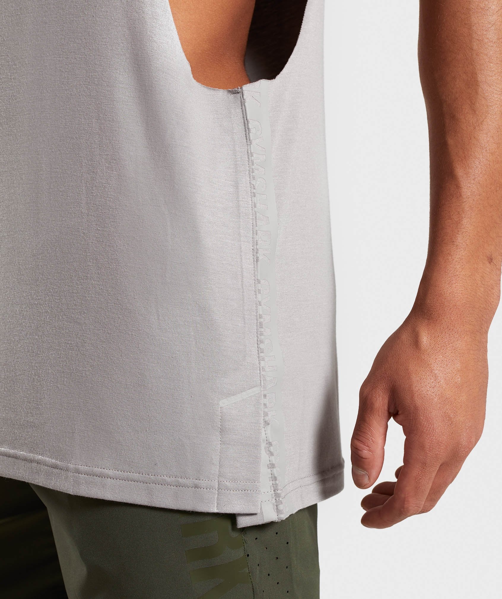 Shadow Drop Armhole Tank in Grey - view 5