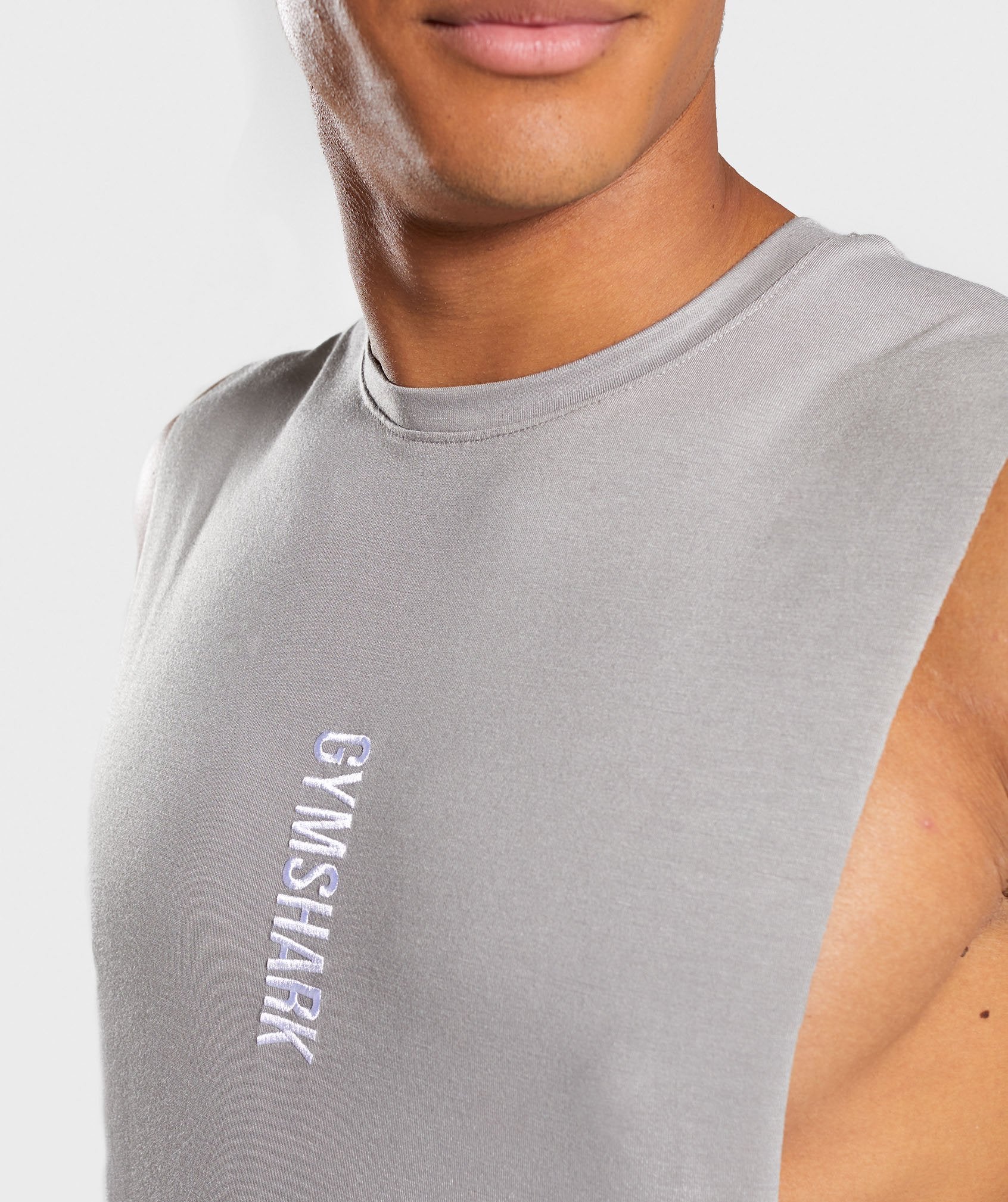 Shadow Drop Armhole Tank in Grey - view 6