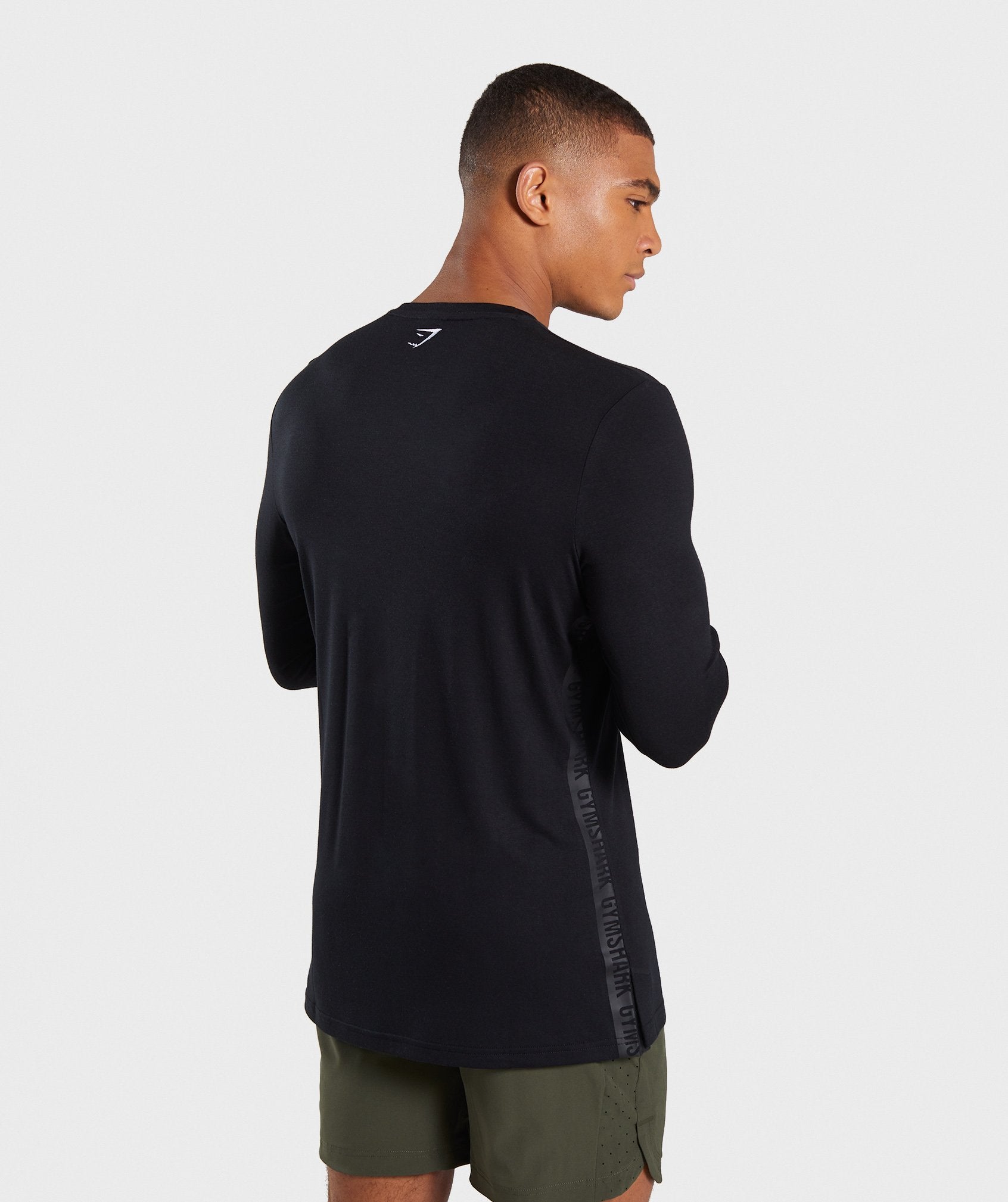 Shadow Long Sleeve T-Shirt in Black - view 2