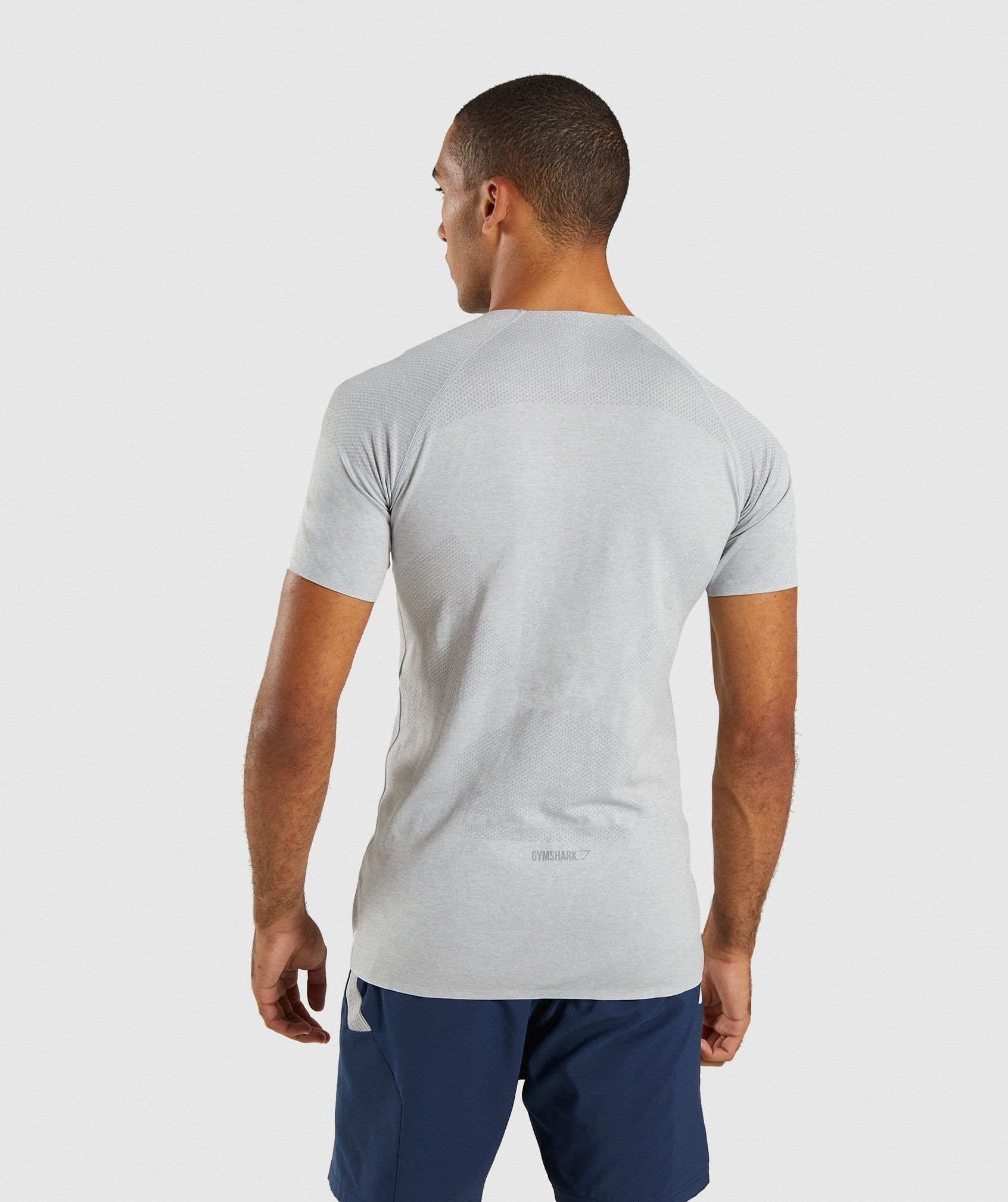 Shadow Seamless T-Shirt in Light Grey Marl - view 2