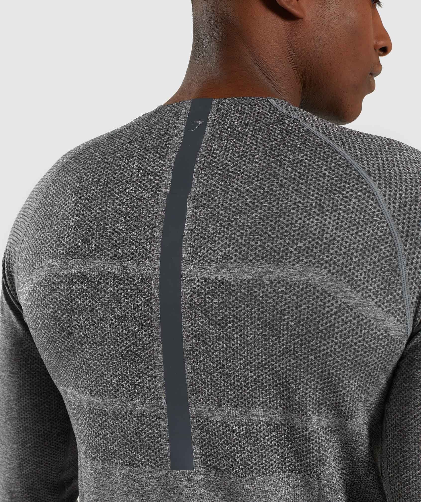 Shadow X Seamless Long Sleeve T-Shirt in Charcoal Marl - view 5