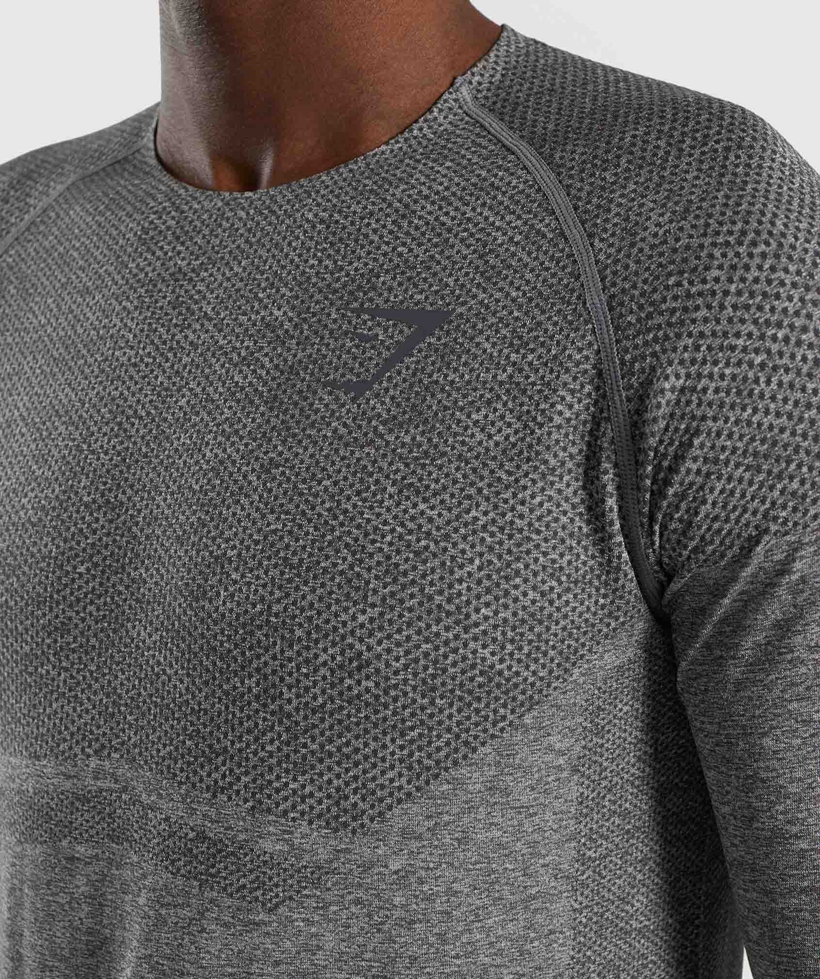 Shadow X Seamless Long Sleeve T-Shirt in Charcoal Marl - view 6