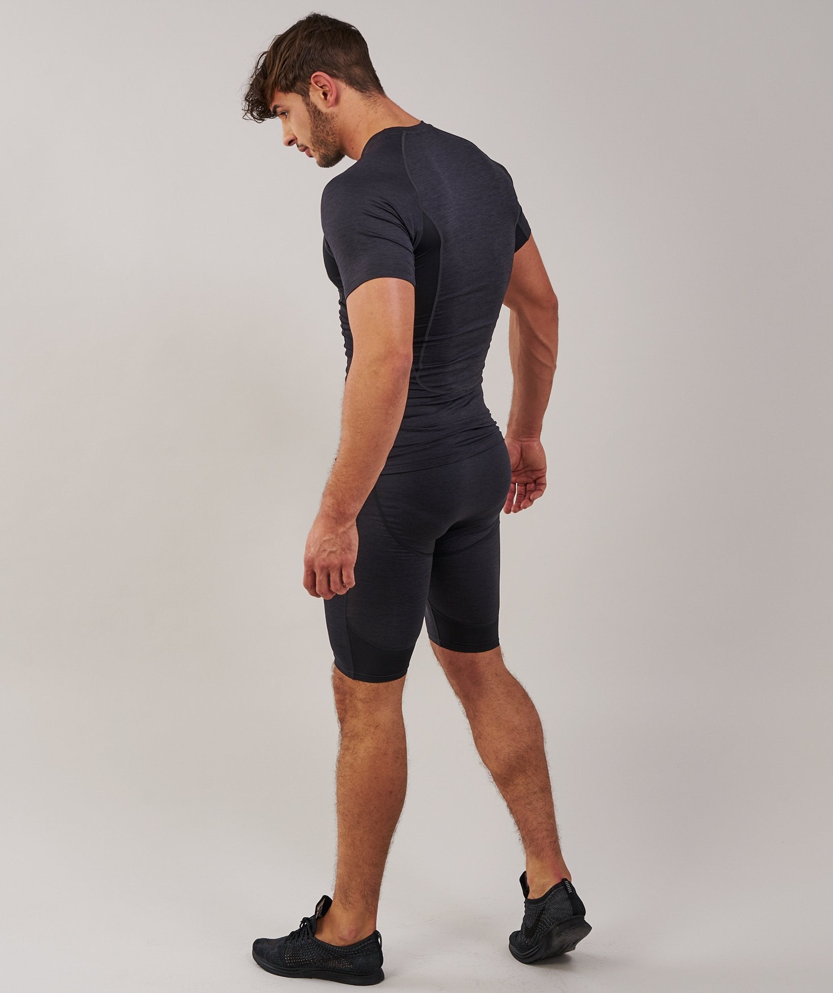 Element Baselayer Shorts in Black Marl - view 3