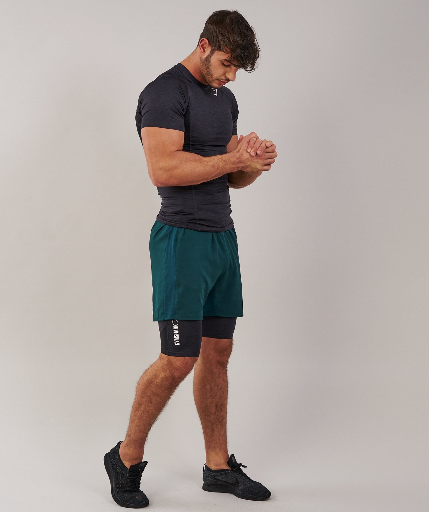 Element Baselayer Shorts in Black Marl - view 4