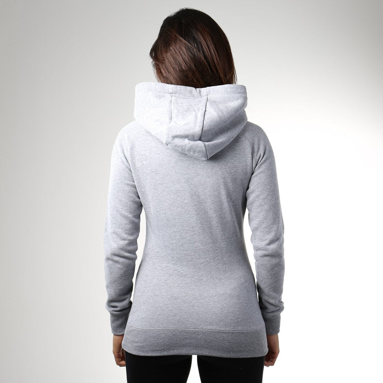 Signal Hooded Pullover in Light Grey Marl/Sea Green - view 4