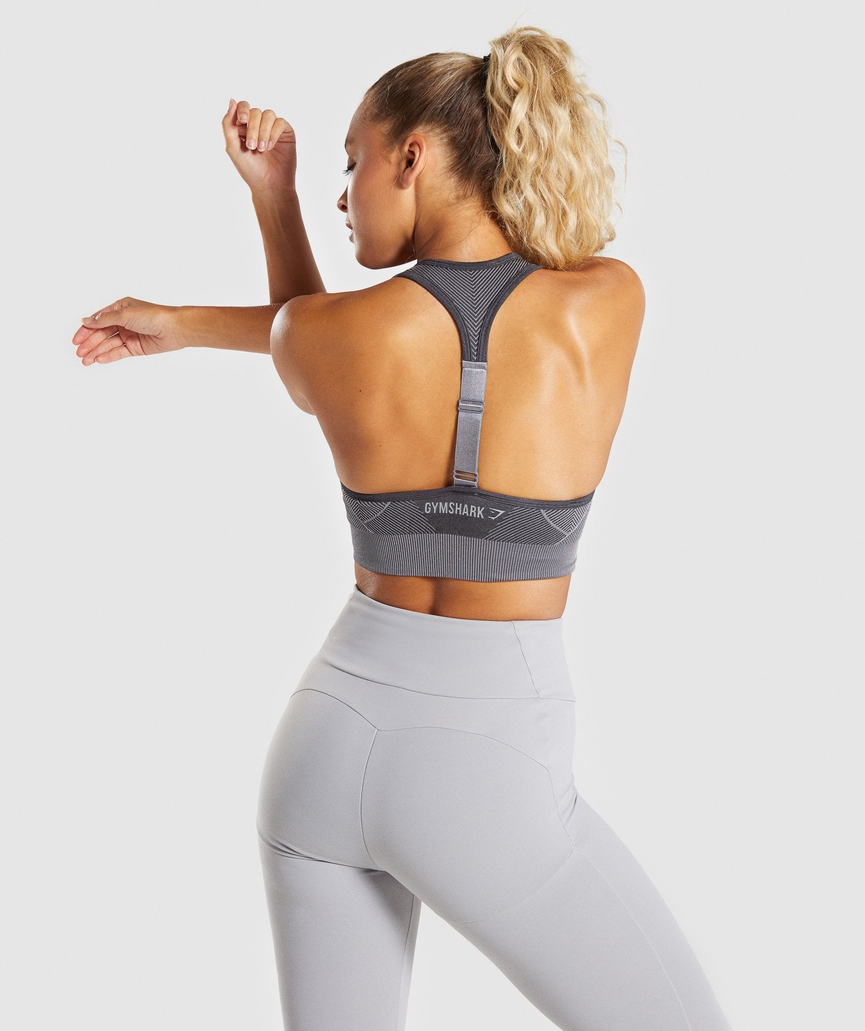 Silver Lining Seamless Sports Bra in Black - view 2