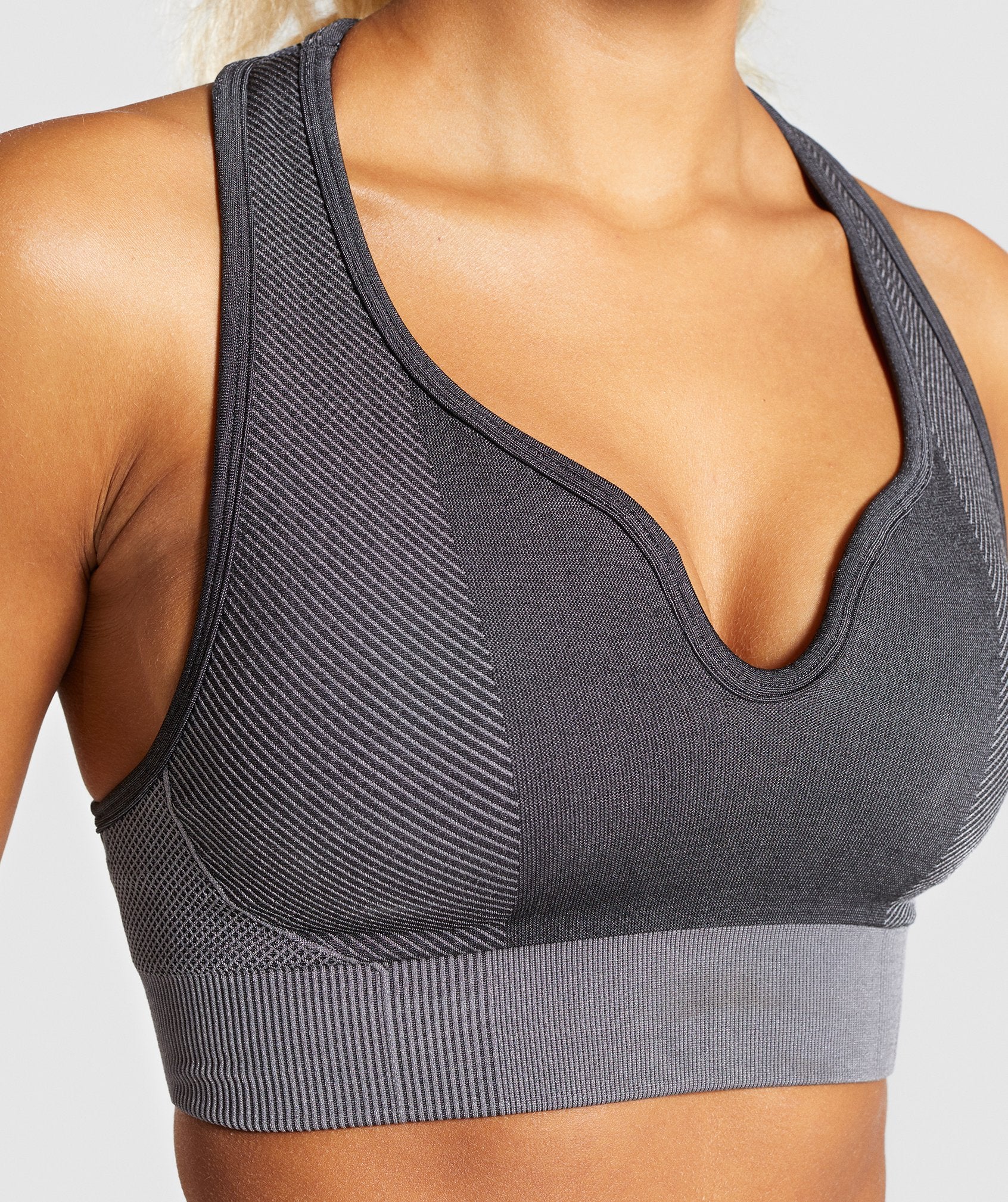 Silver Lining Seamless Sports Bra in Black - view 6