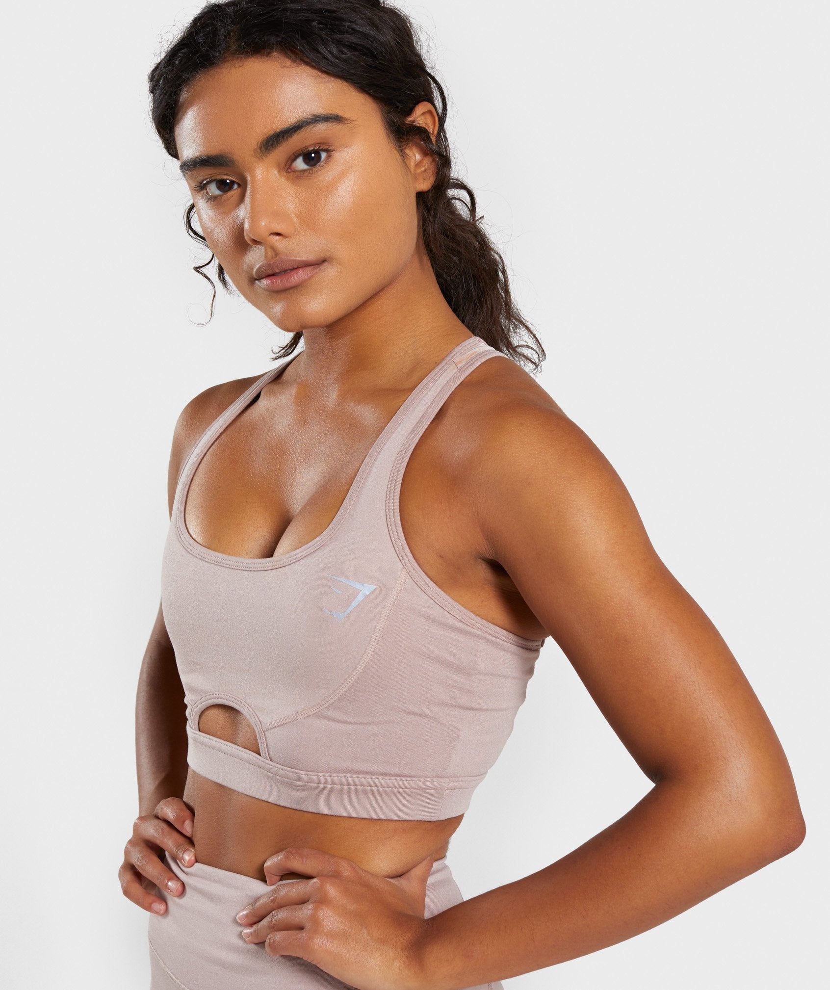 Sleek Sculpture Sports Bra in Chalk Taupe - view 5