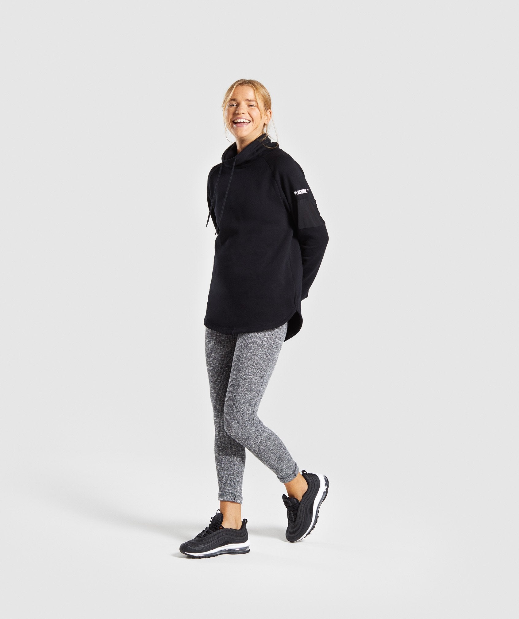 Slouch Hoodie in Black - view 4