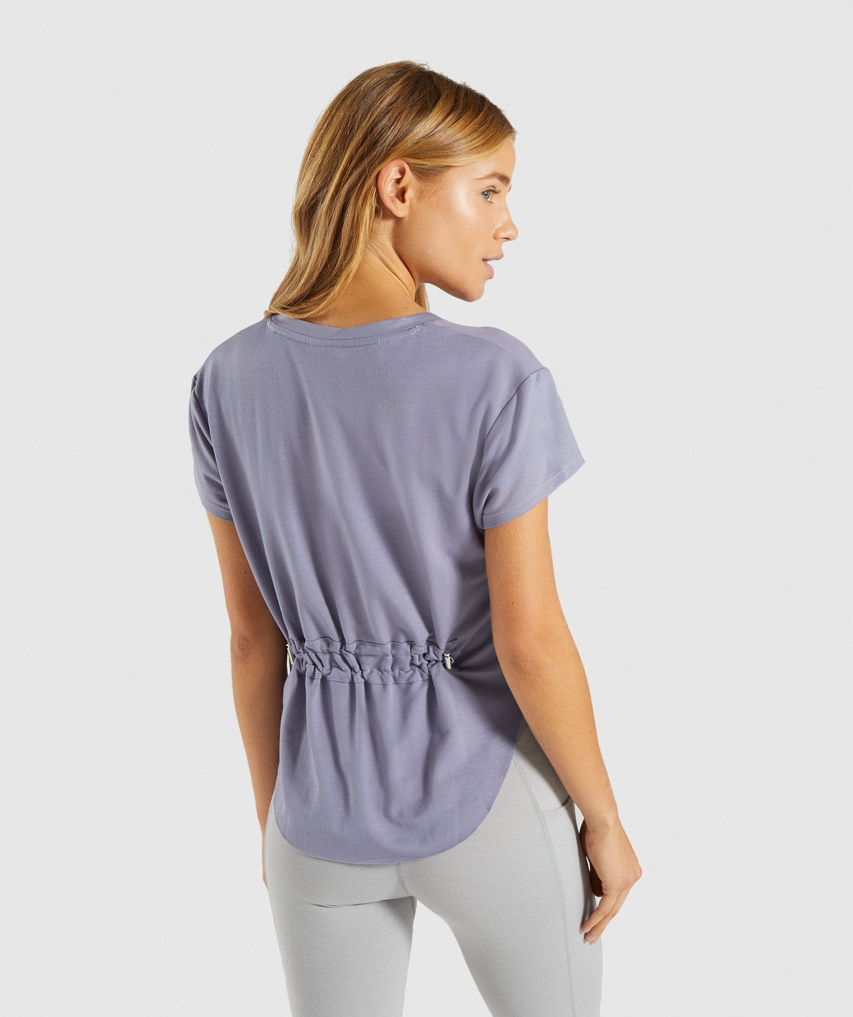 Slounge Cinched Tee in Steel Blue - view 3