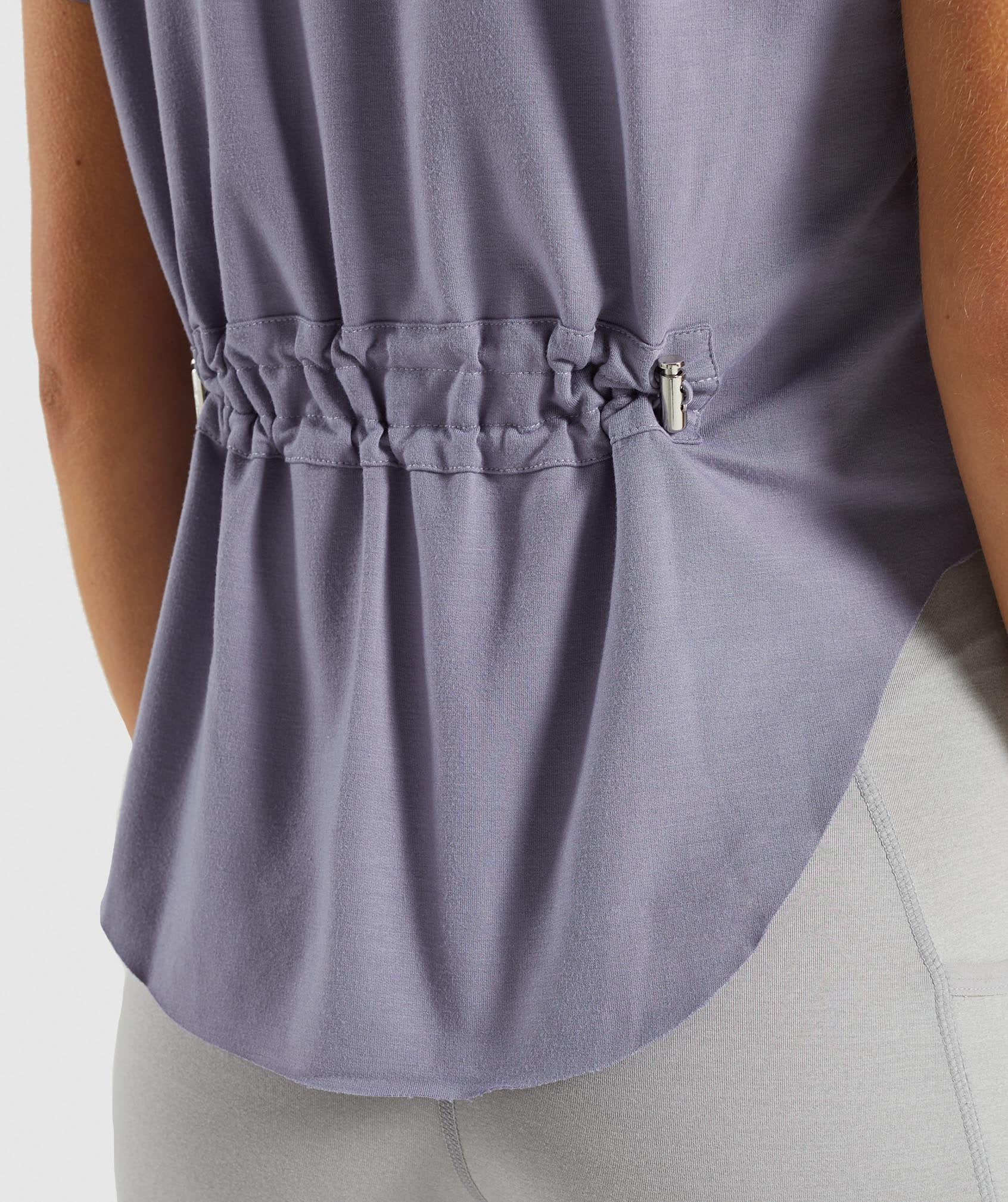 Slounge Cinched Tee in Steel Blue - view 4