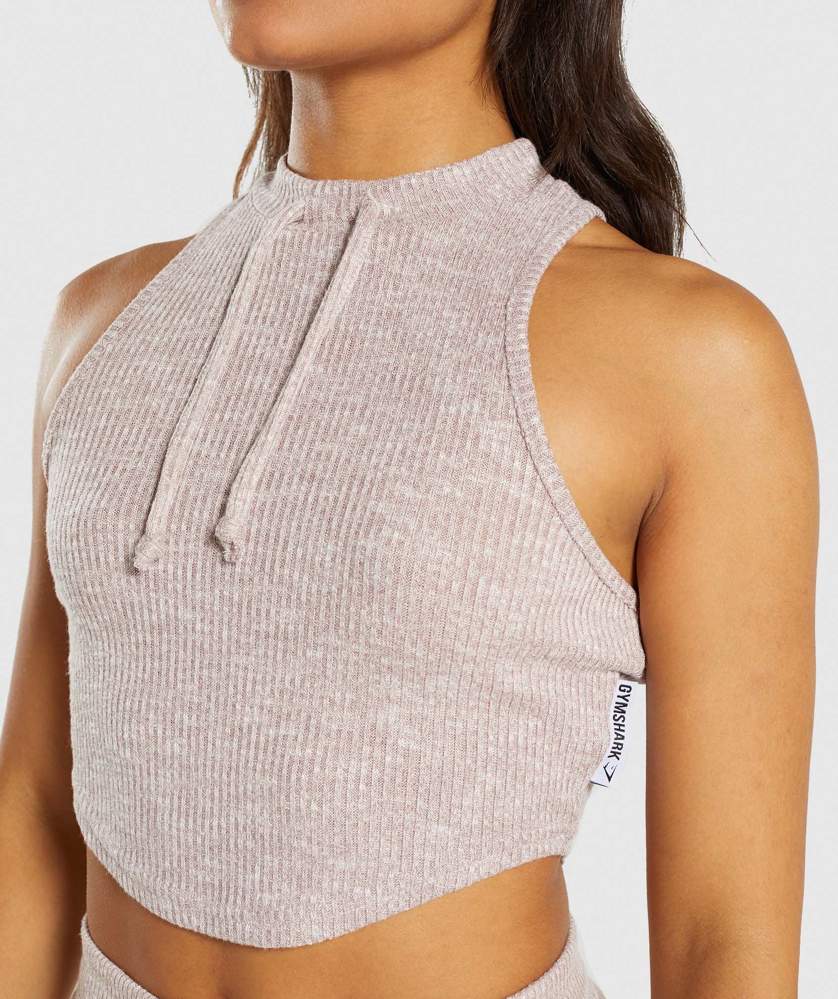 Slounge Crop Top in Taupe Marl - view 5