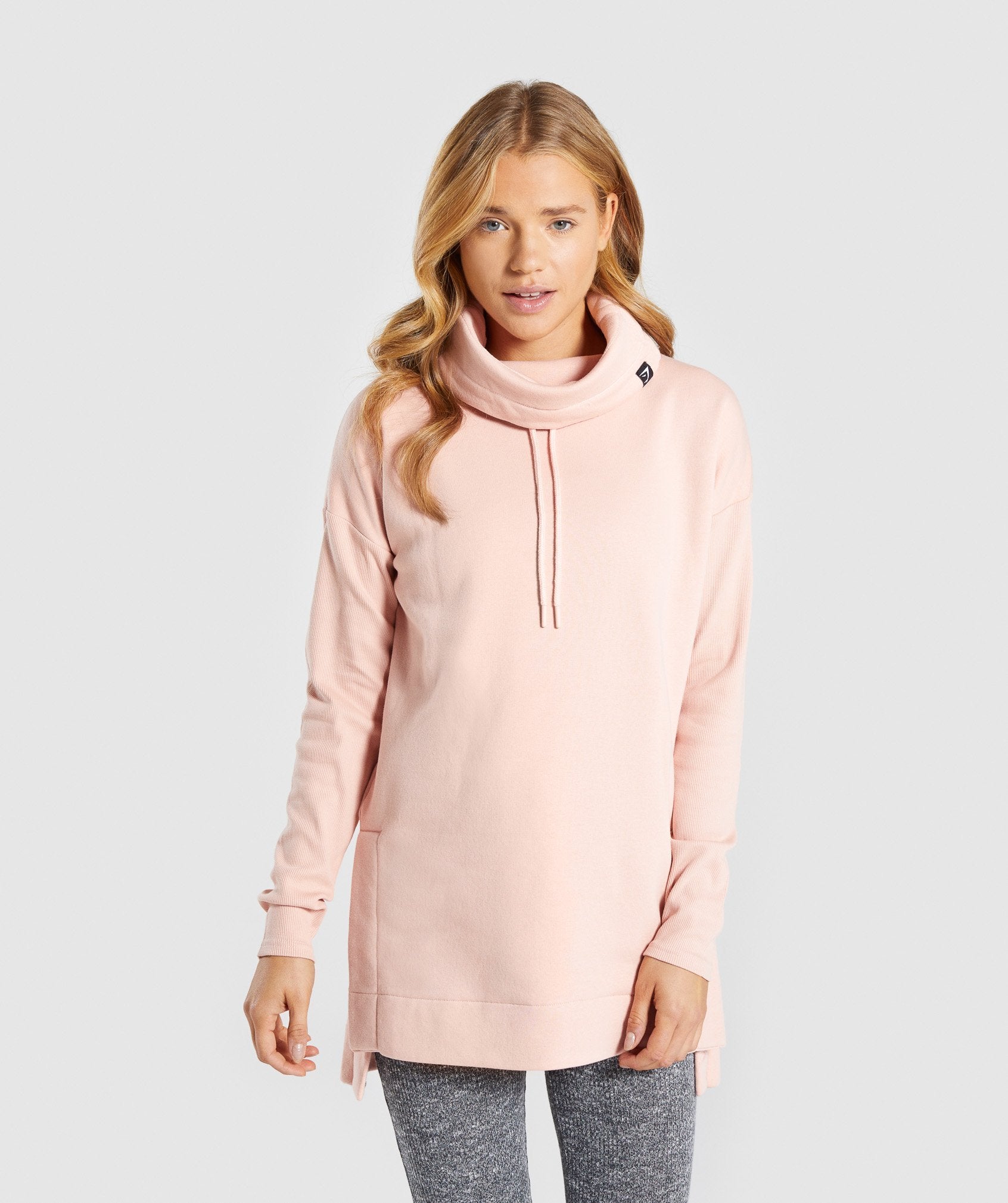 Slounge Ribbed Pullover in Blush Nude - view 2