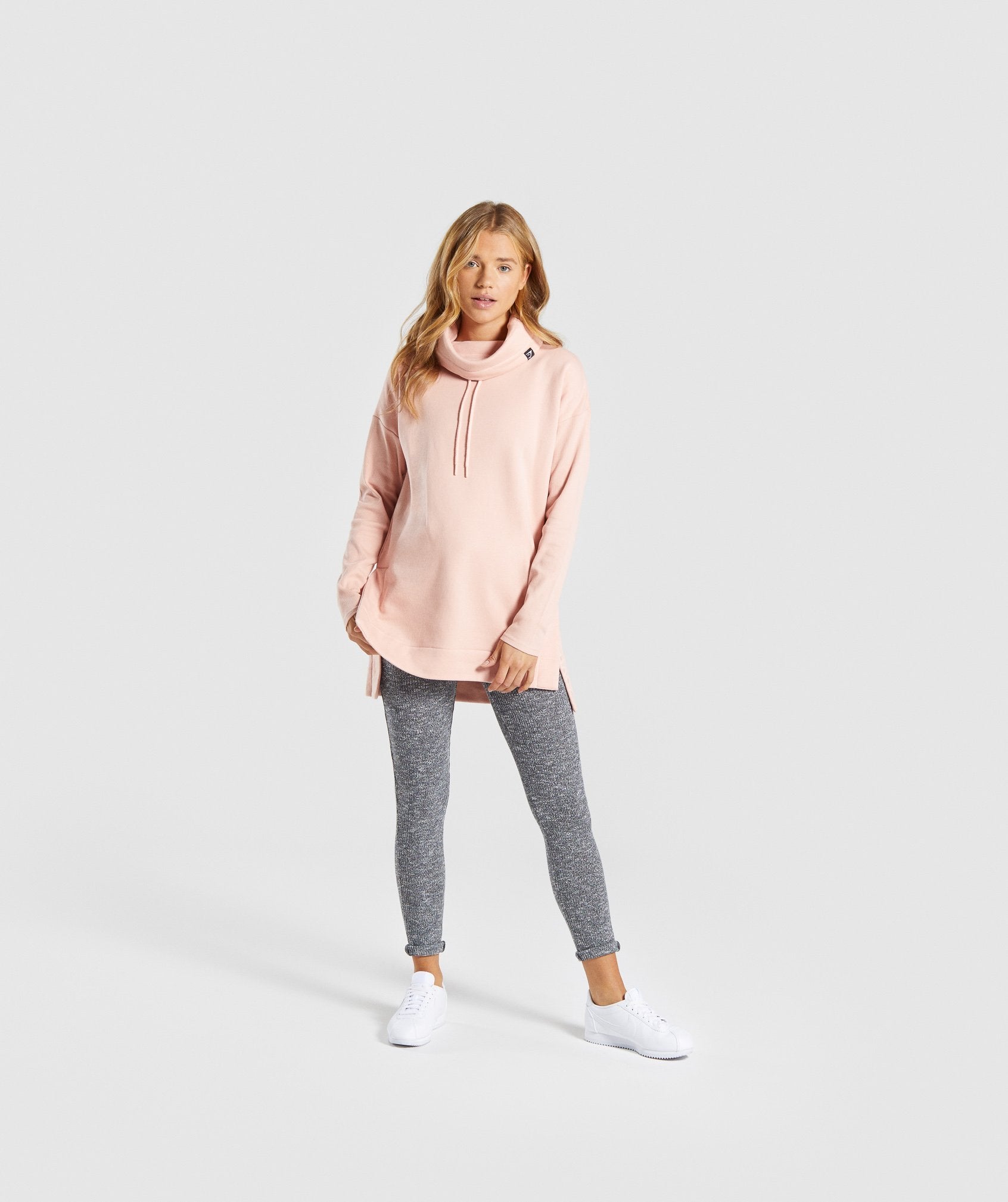 Slounge Ribbed Pullover in Blush Nude - view 6