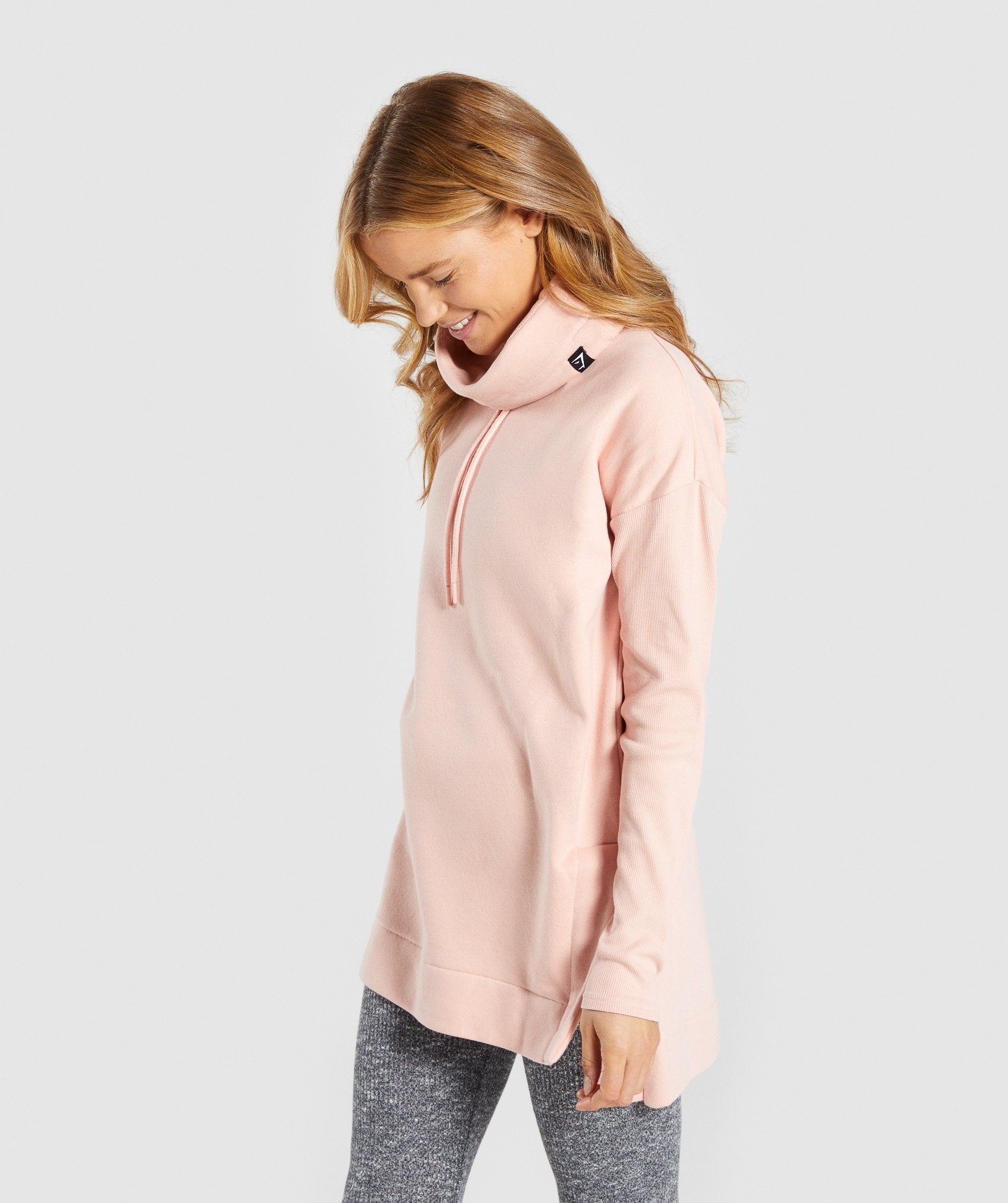Slounge Ribbed Pullover in Blush Nude - view 1