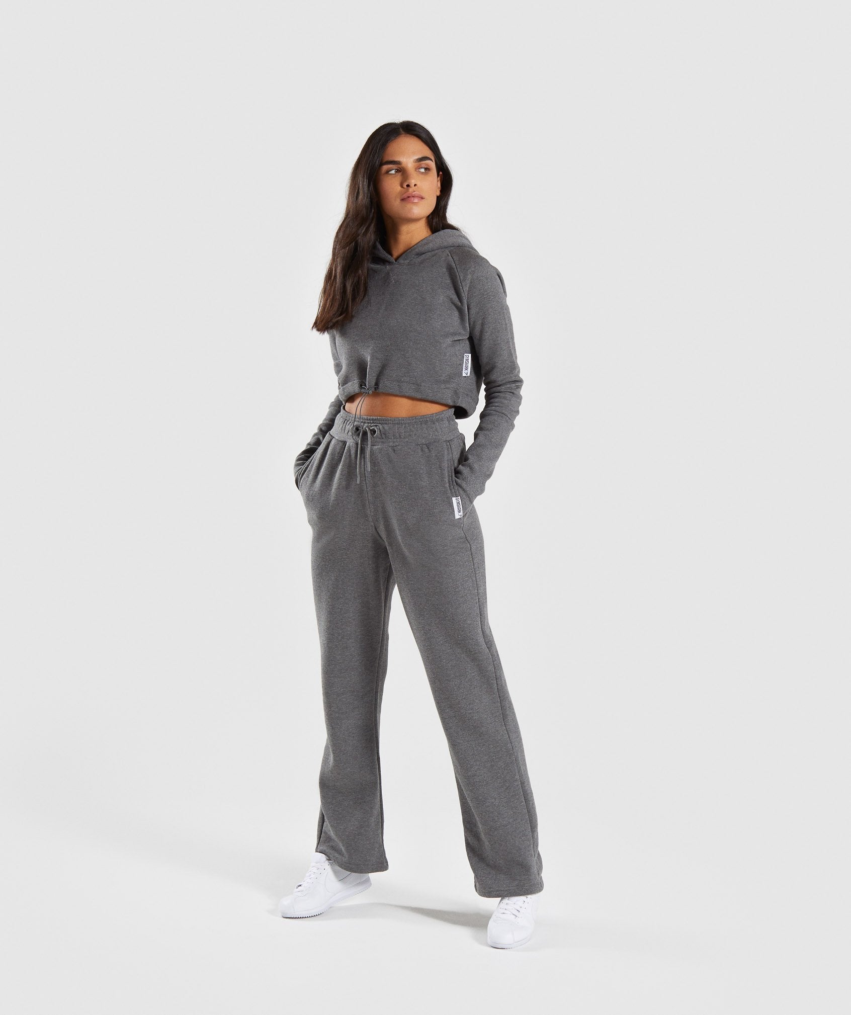 Slounge Straight Leg Jogger in Charcoal Marl - view 4