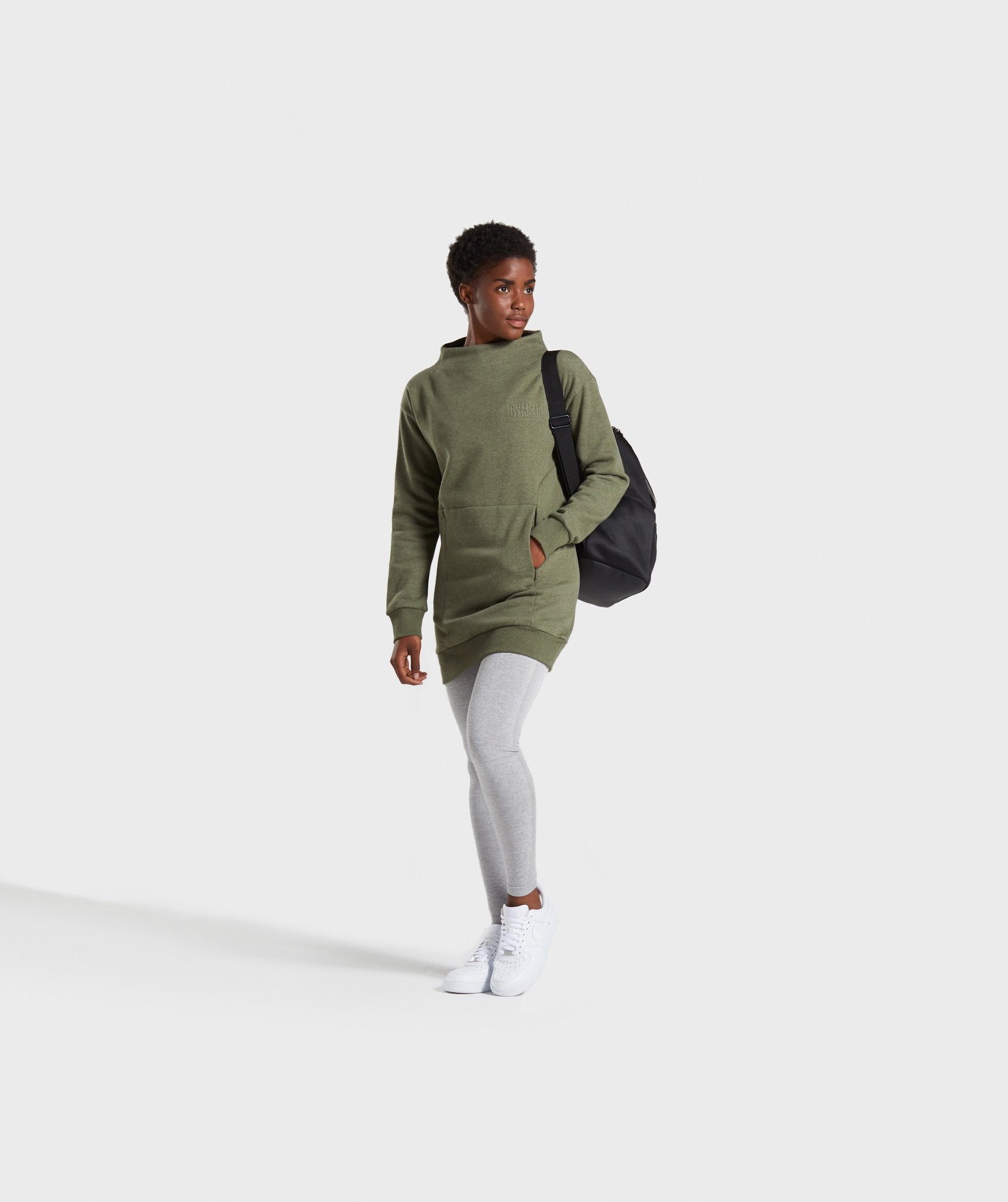 So Soft Sweater in Khaki Marl - view 4