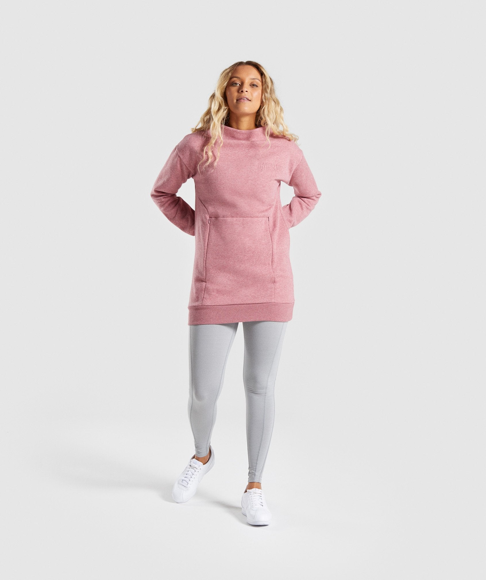 So Soft Sweater in Dusky Pink Marl - view 4