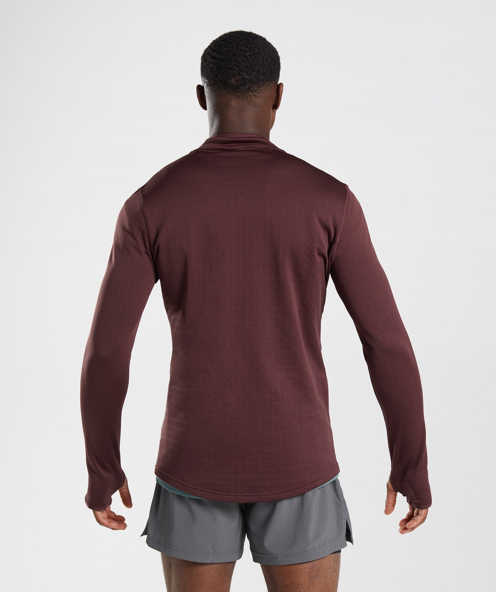 Sport 1/4 Zip in Baked Maroon