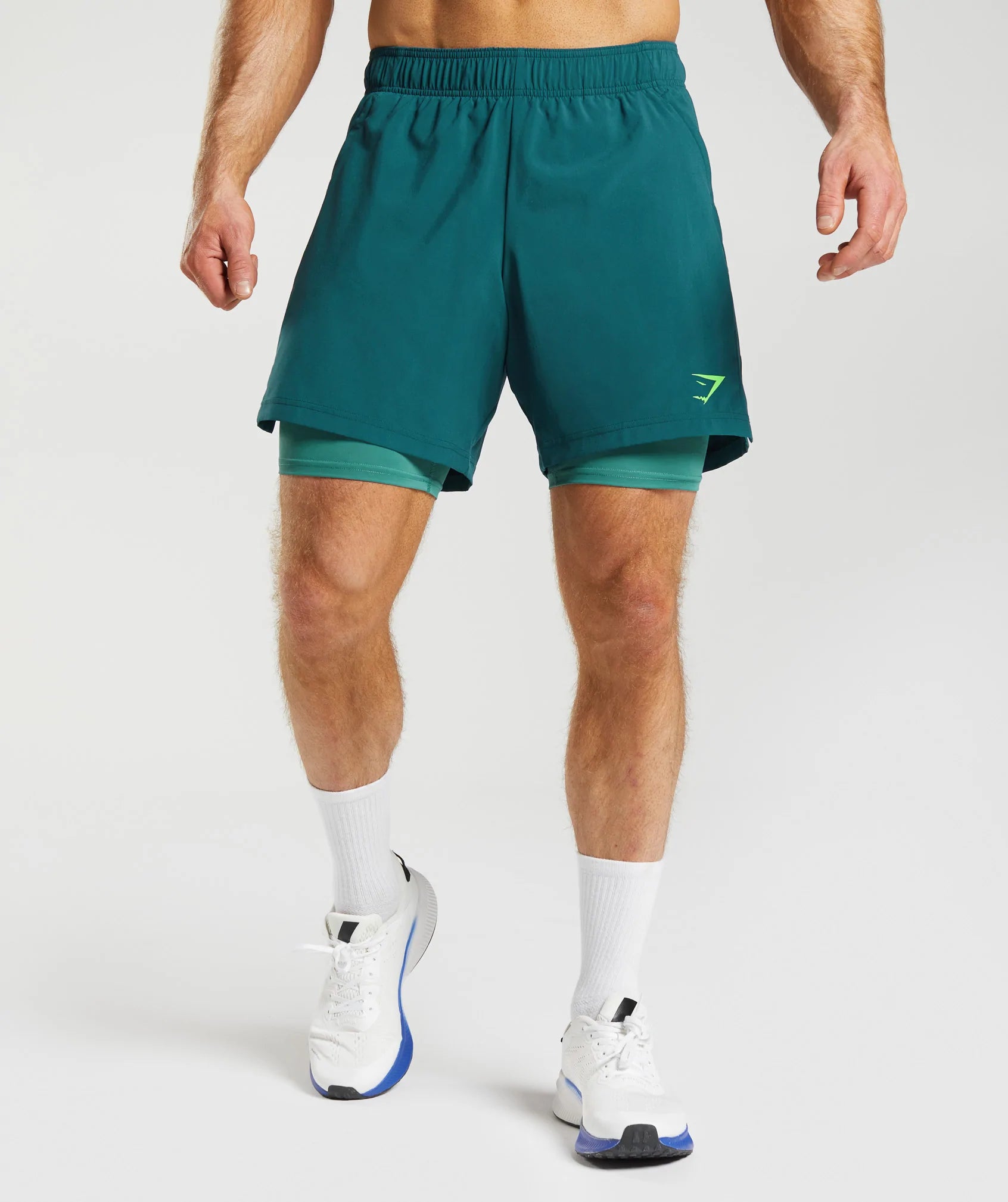 Sport 7" 2 In 1 Shorts in Winter Teal/Slate Blue - view 1