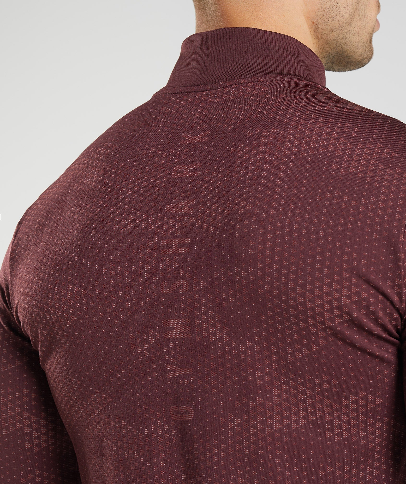 Sport Seamless 1/4 Zip in Baked Maroon/Rosewood Red - view 5