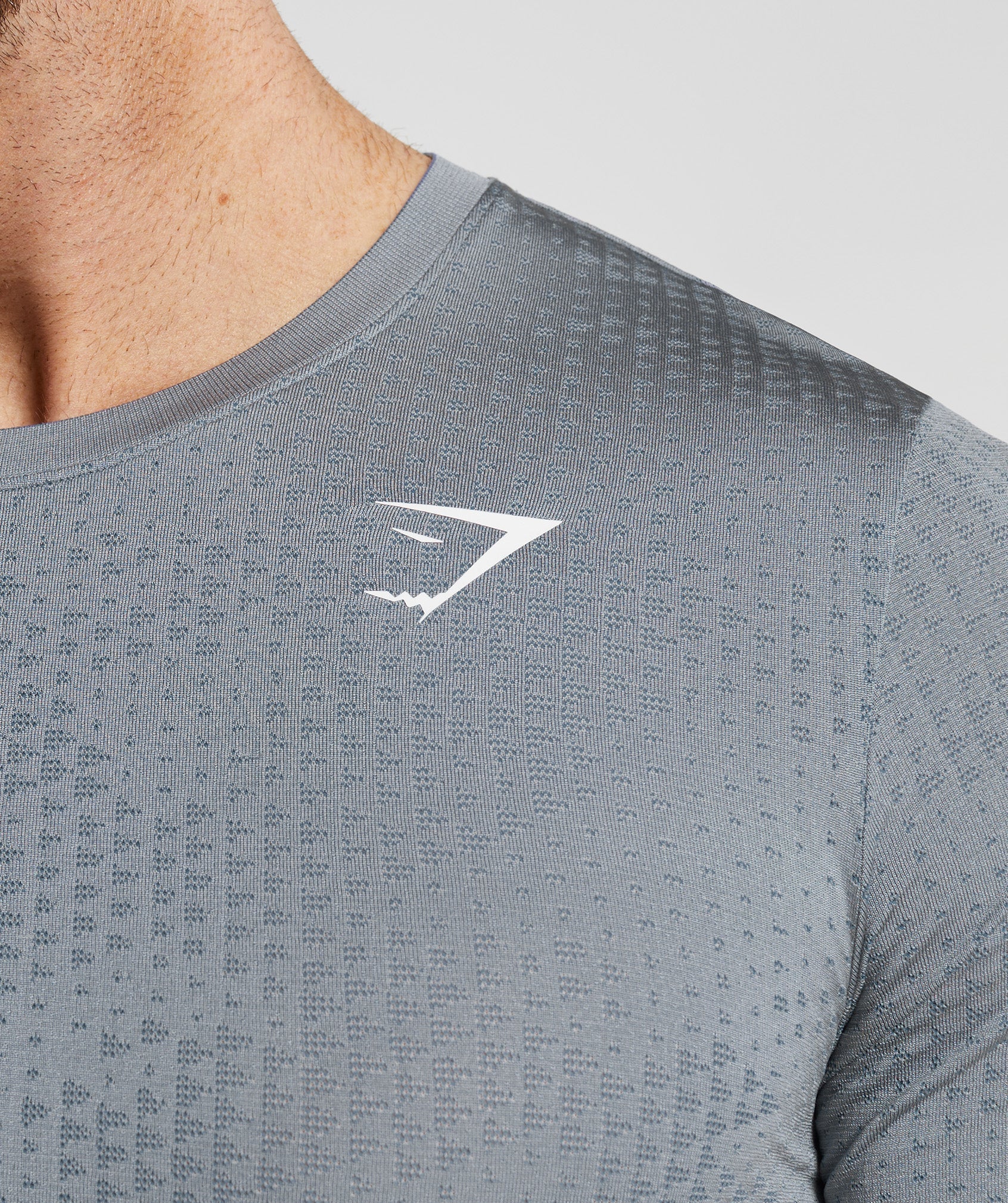 Sport Seamless T-Shirt in Drift Grey/Evening Blue