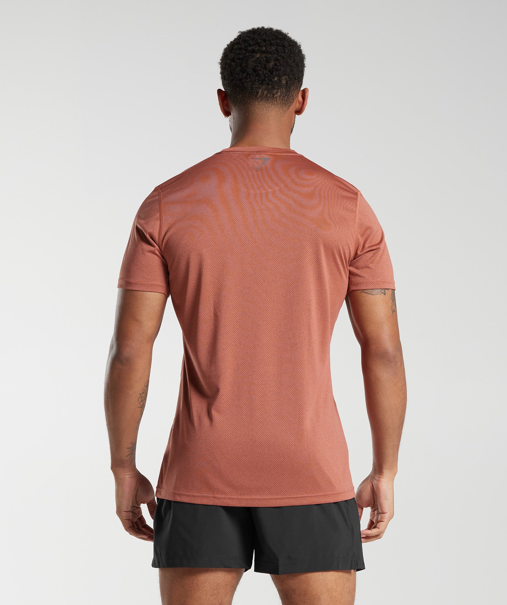 Sport T-Shirt in Persimmon Red/Black Marl
