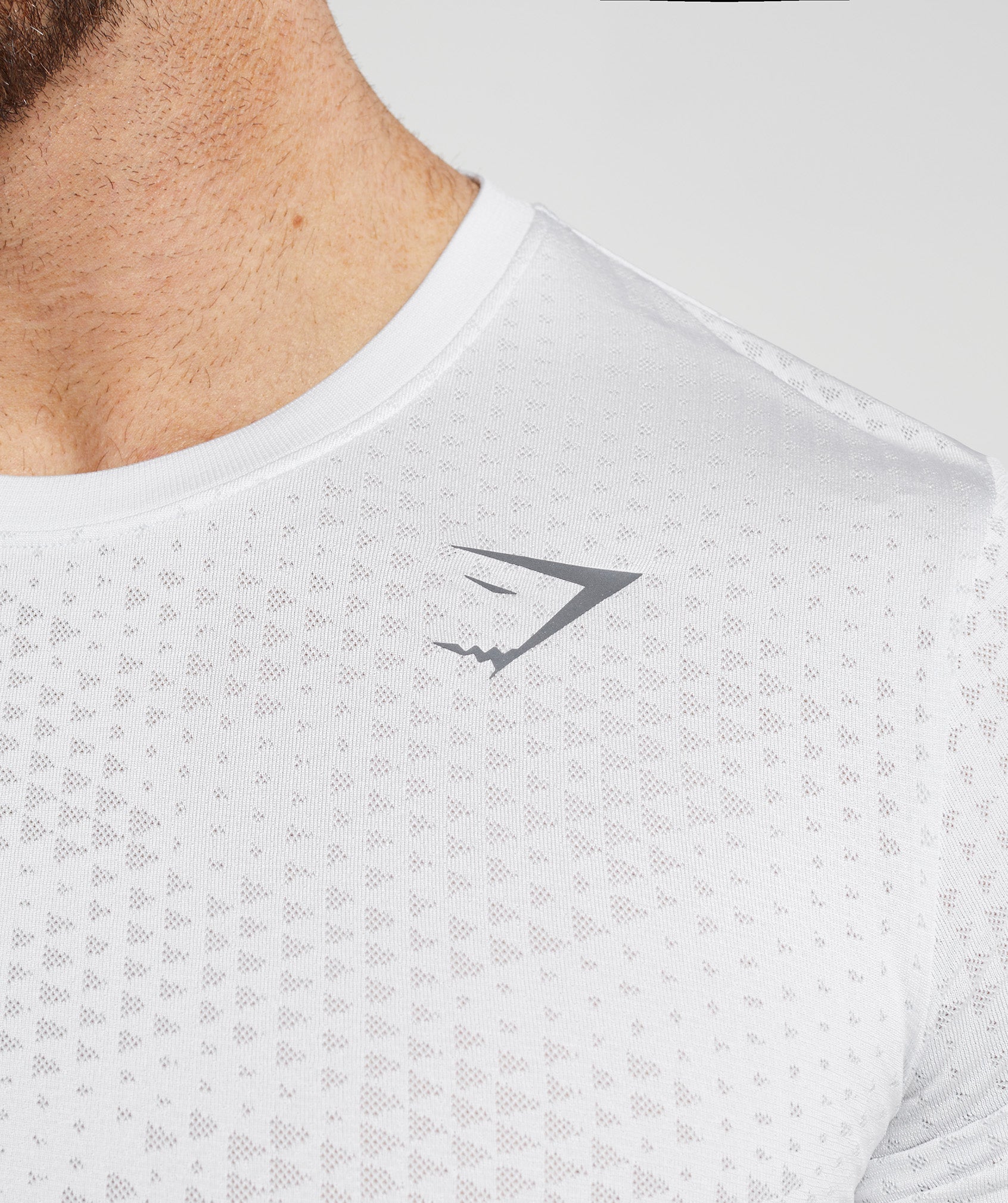 Sport Seamless T-Shirt in White/Smokey Grey