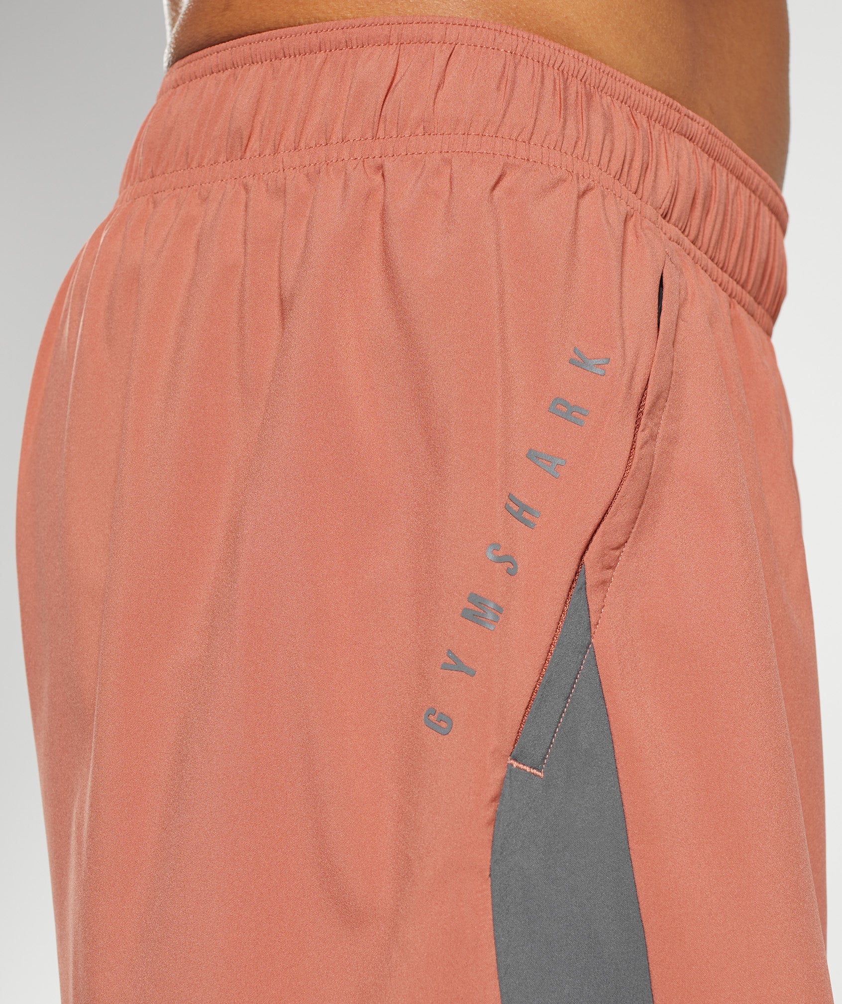 Sport Shorts in Persimmon Red/Silhouette Grey