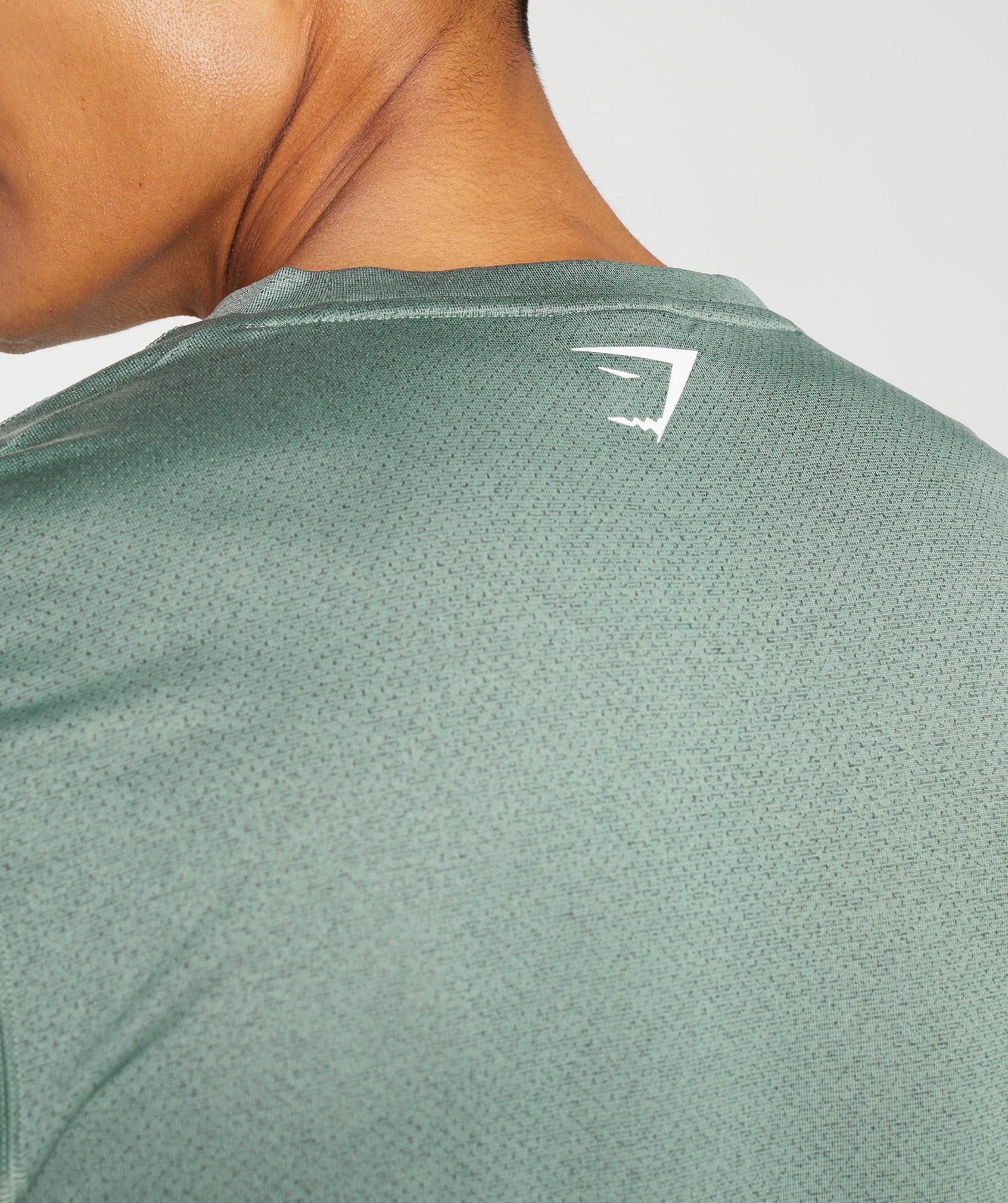 Sport T-Shirt in Willow Green/Black Marl