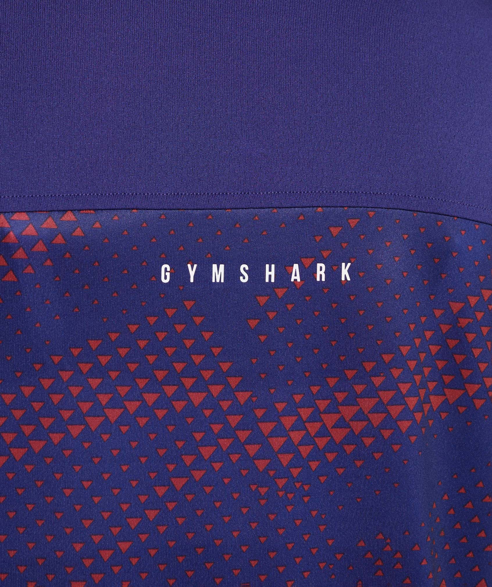 Sport Printed Long Sleeve T-Shirt in Neptune Purple