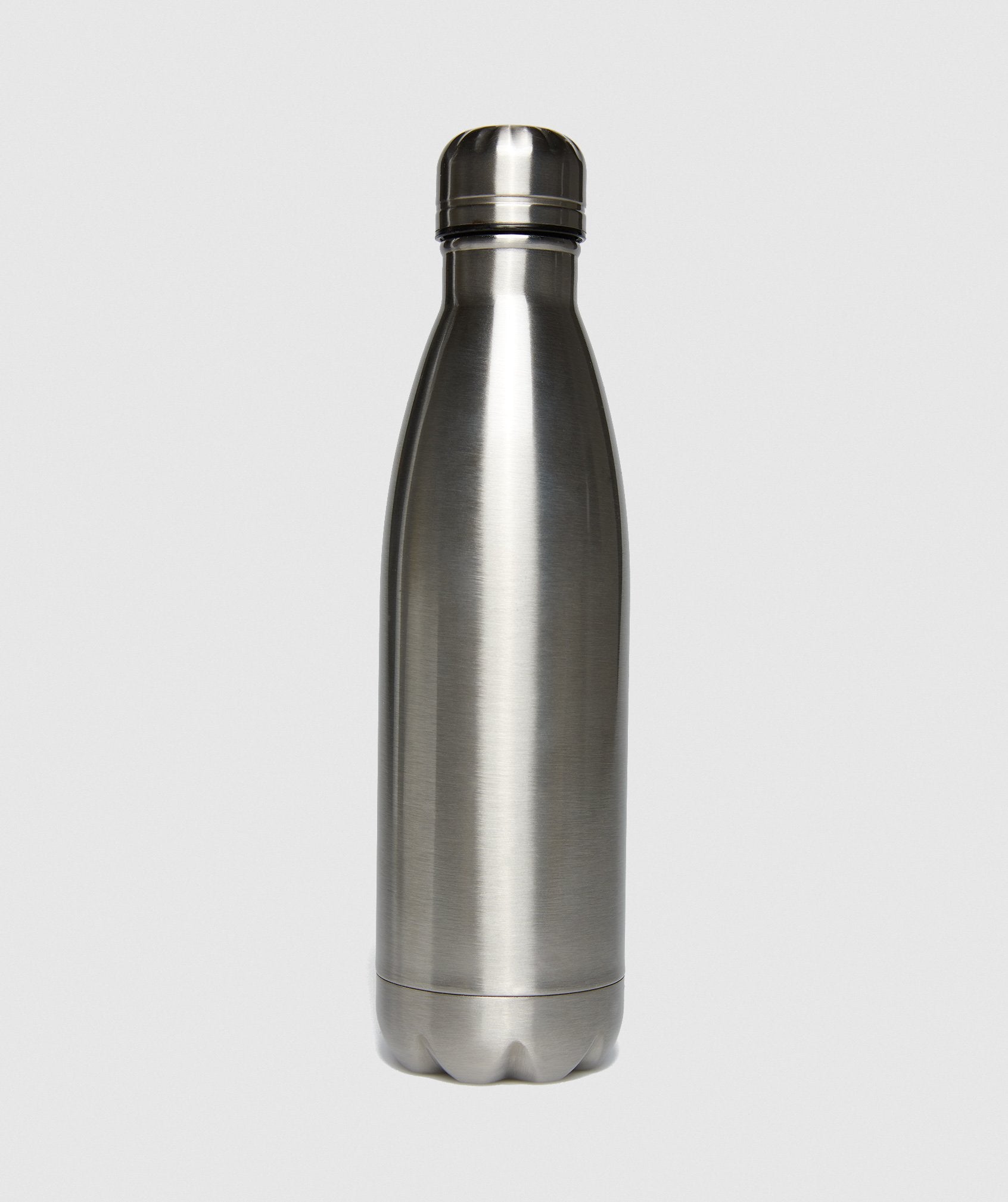 Metal Water Bottle in Gun Metal SIlver - view 2