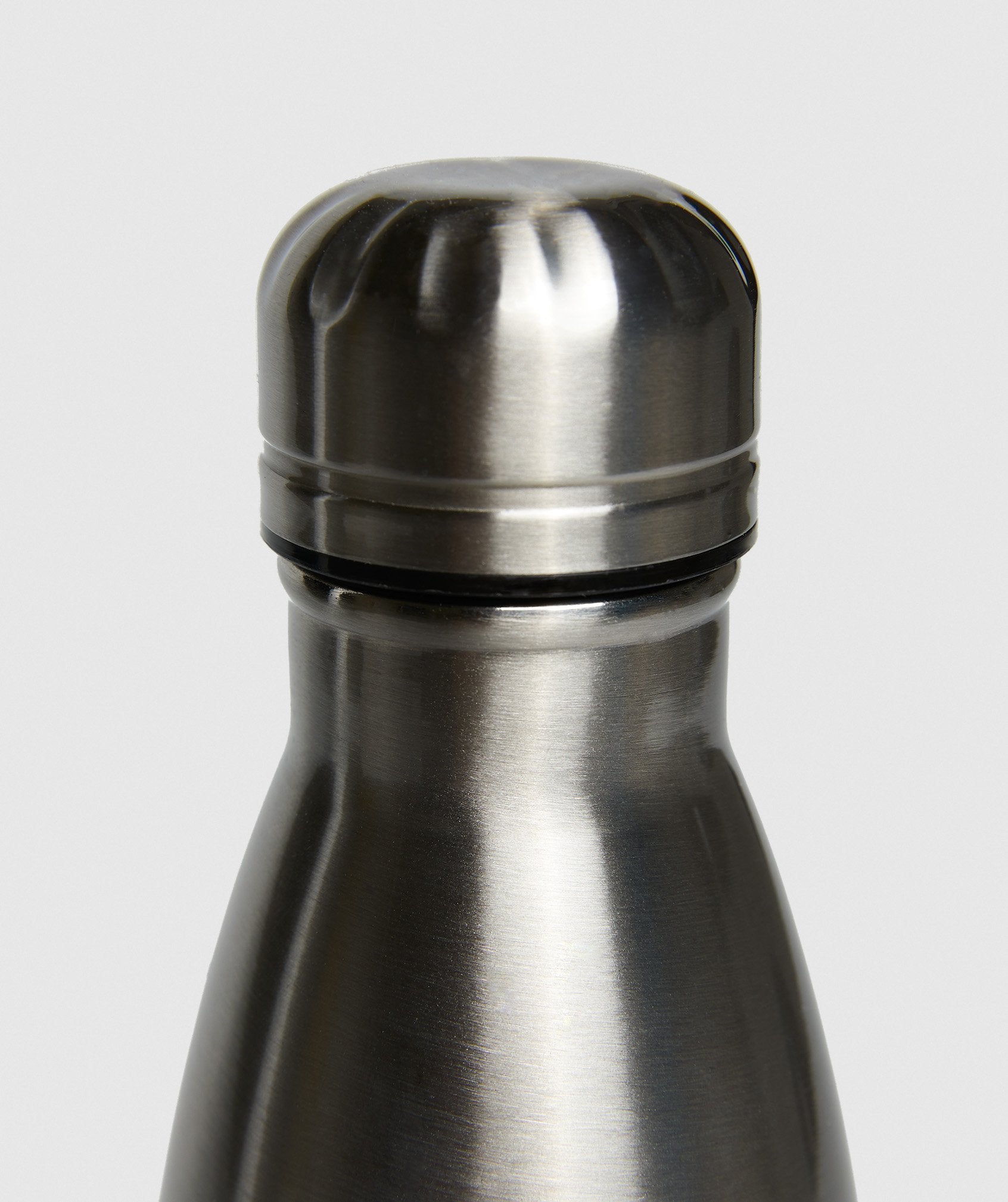 Metal Water Bottle in Gun Metal SIlver - view 4