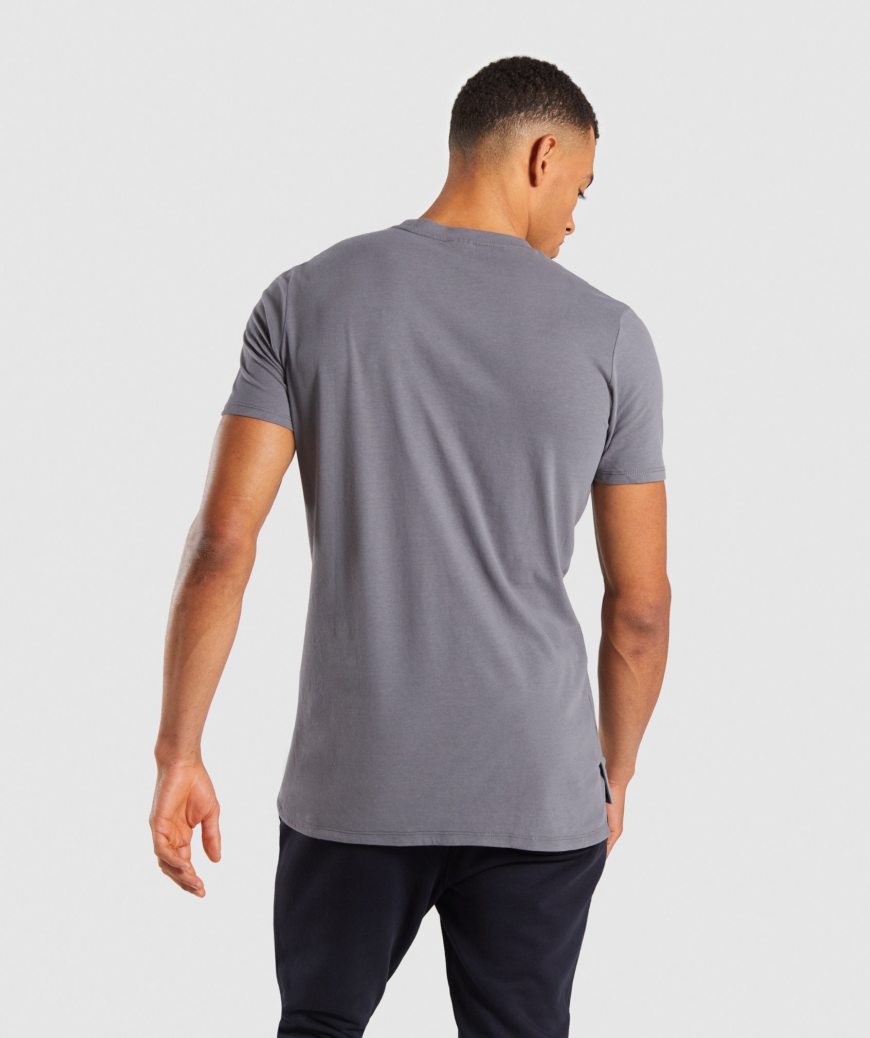 Stamped Logo T-Shirt in Smokey Grey - view 2