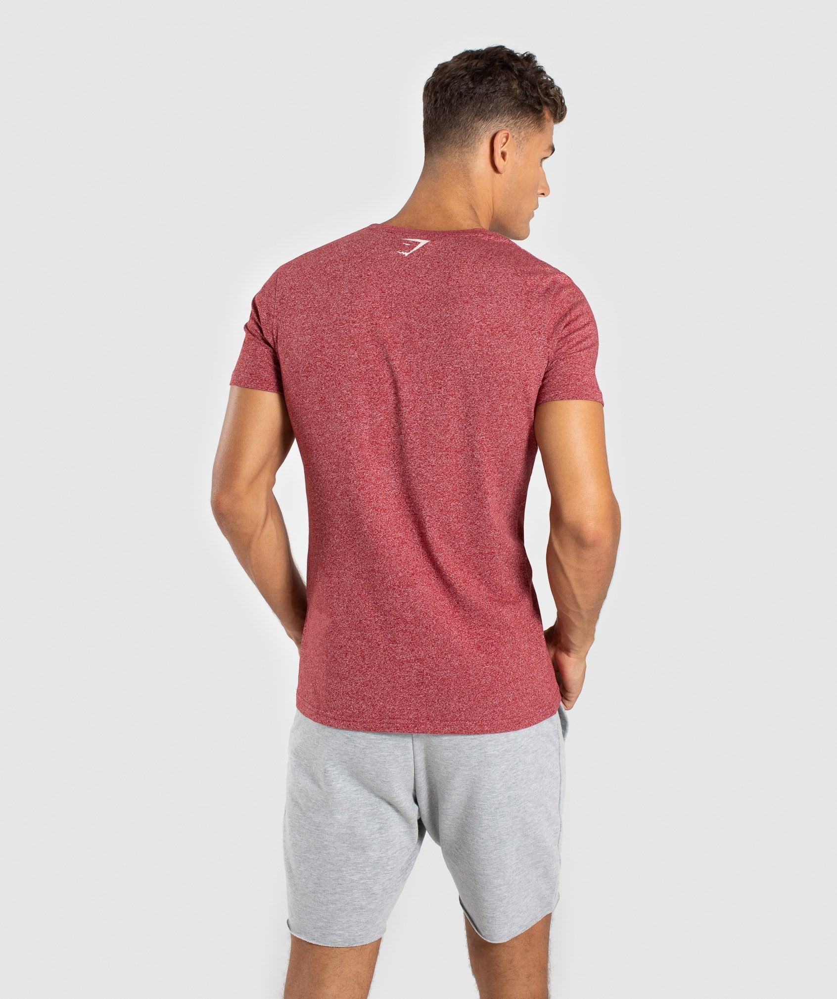 Statement T-Shirt in Red Marl - view 2