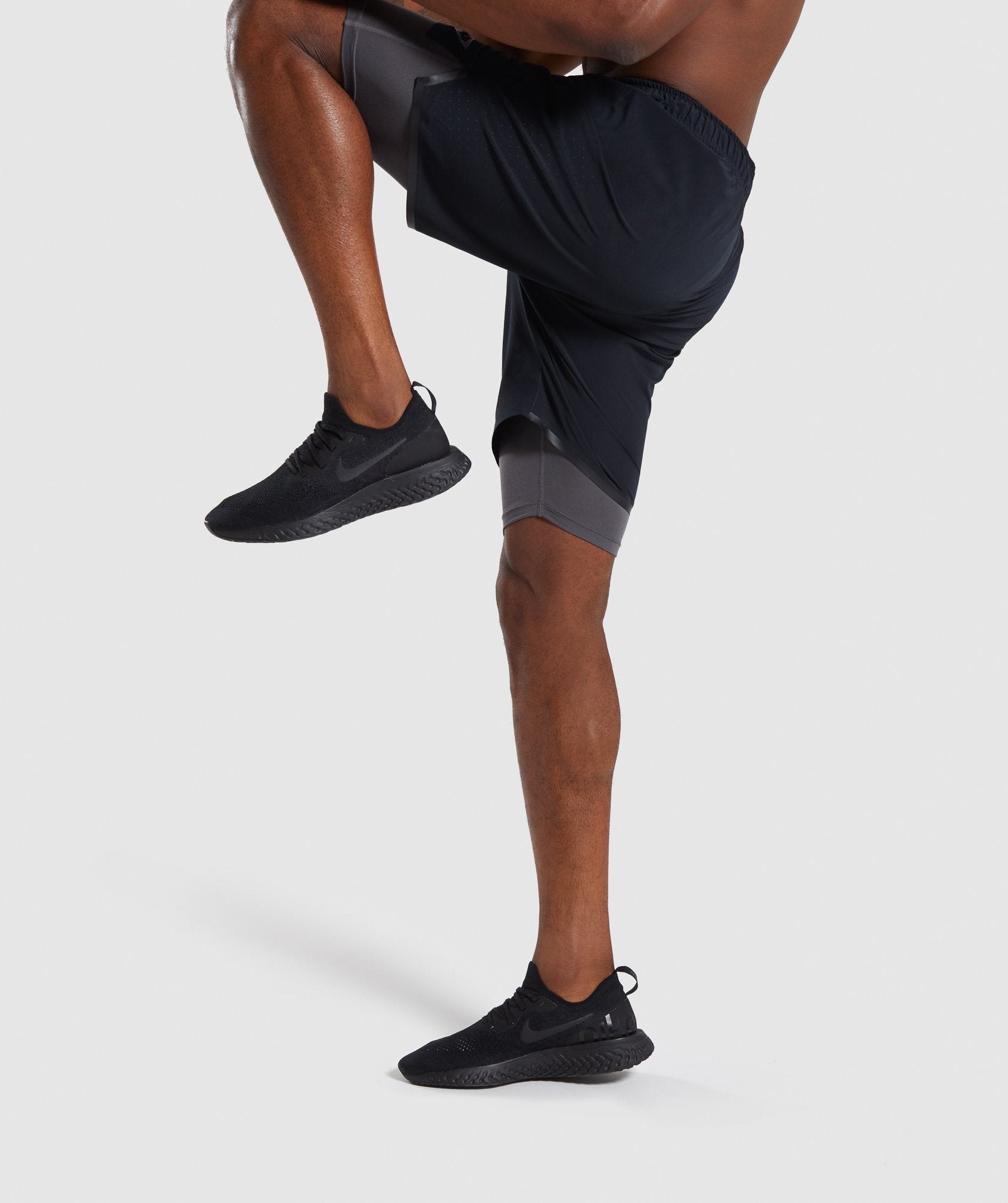 Superior 2 In 1 Training Shorts in Black/Charcoal - view 3