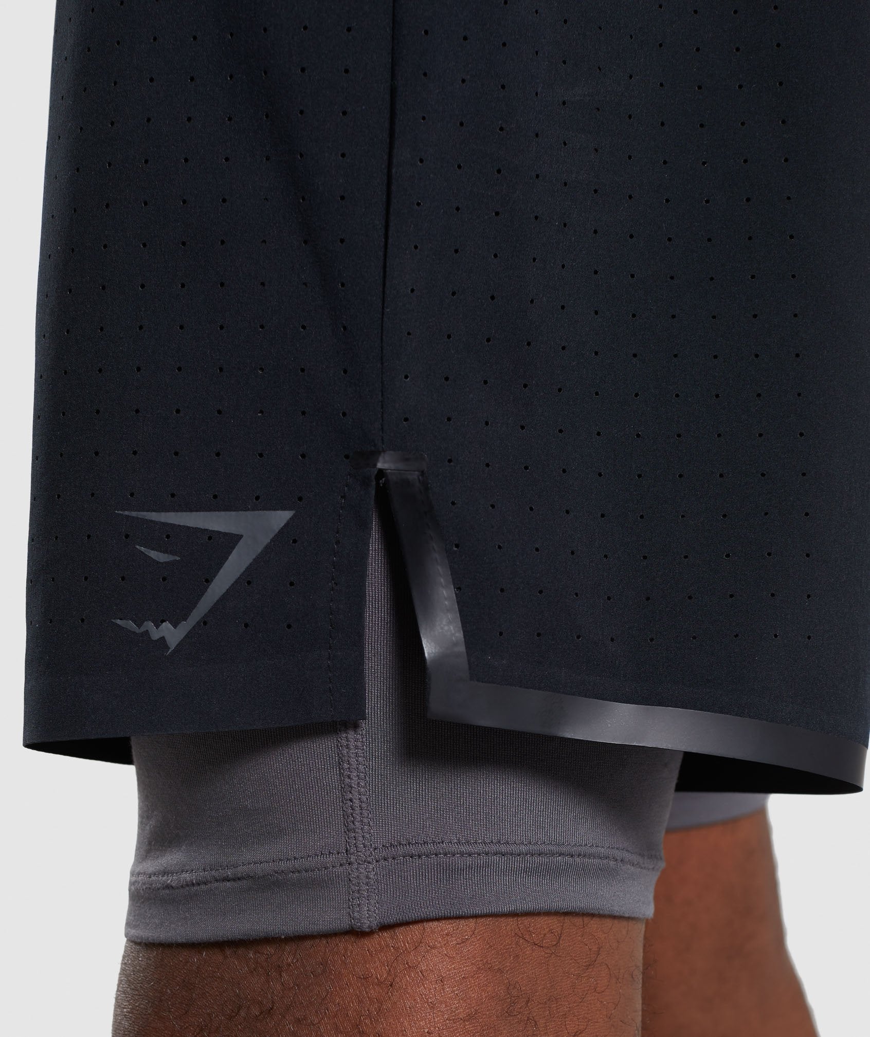 Superior 2 In 1 Training Shorts in Black/Charcoal - view 6