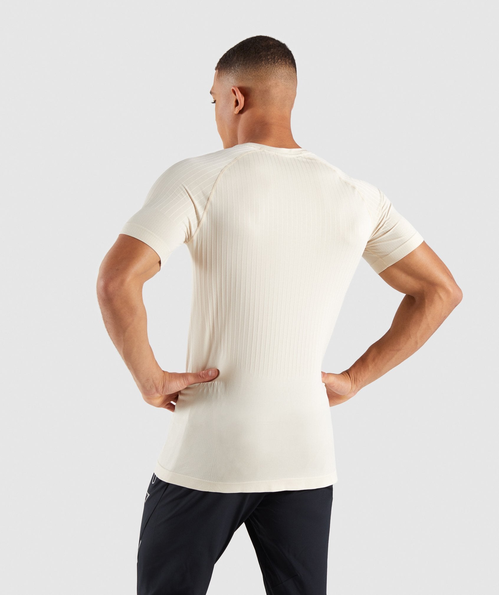 Superior Lightweight Seamless T-Shirt in Warm Beige - view 2