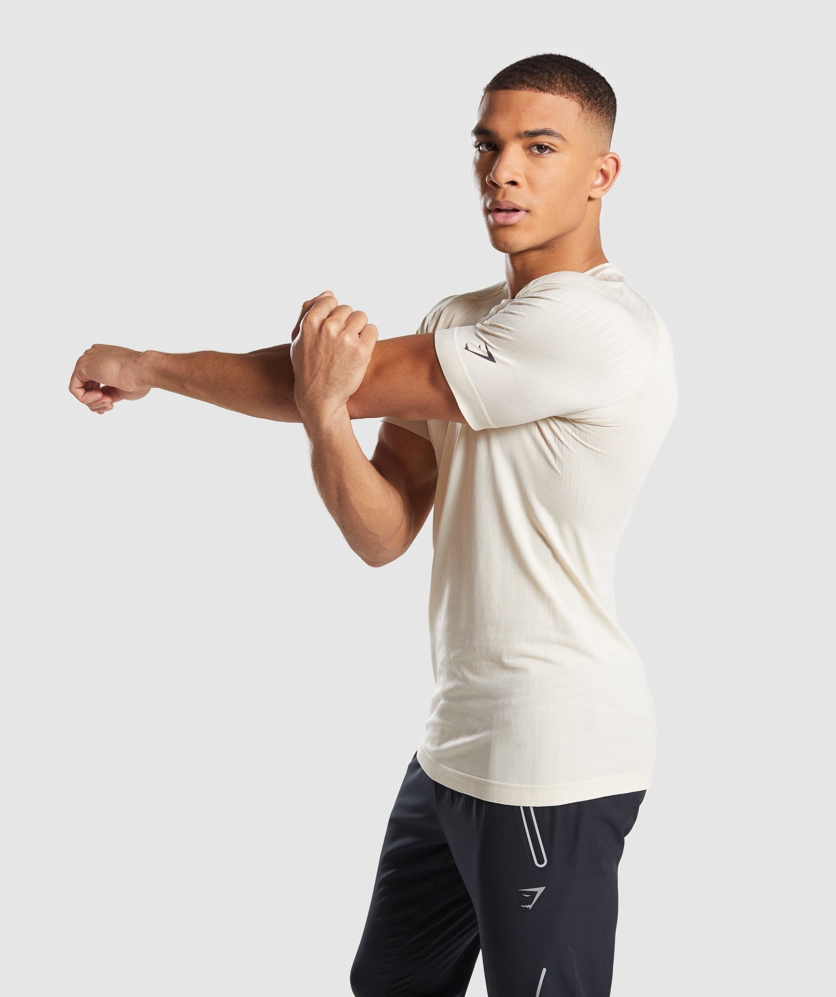 Superior Lightweight Seamless T-Shirt in Warm Beige - view 3