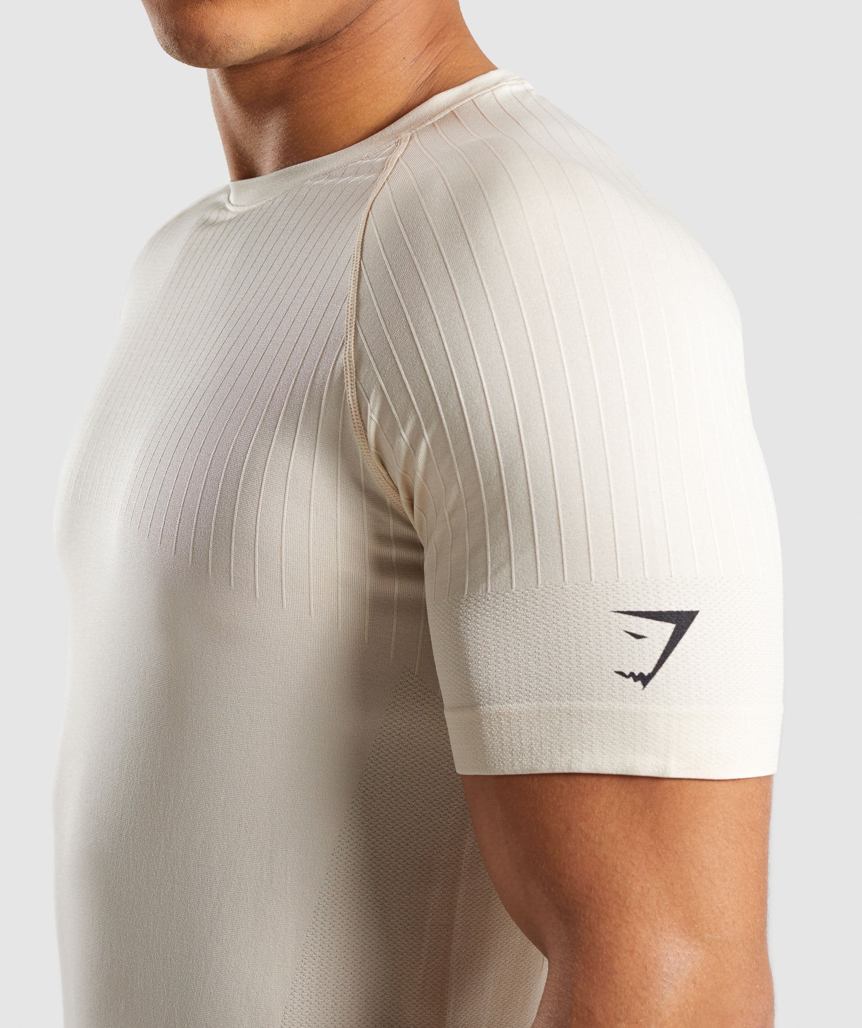 Superior Lightweight Seamless T-Shirt in Warm Beige - view 6