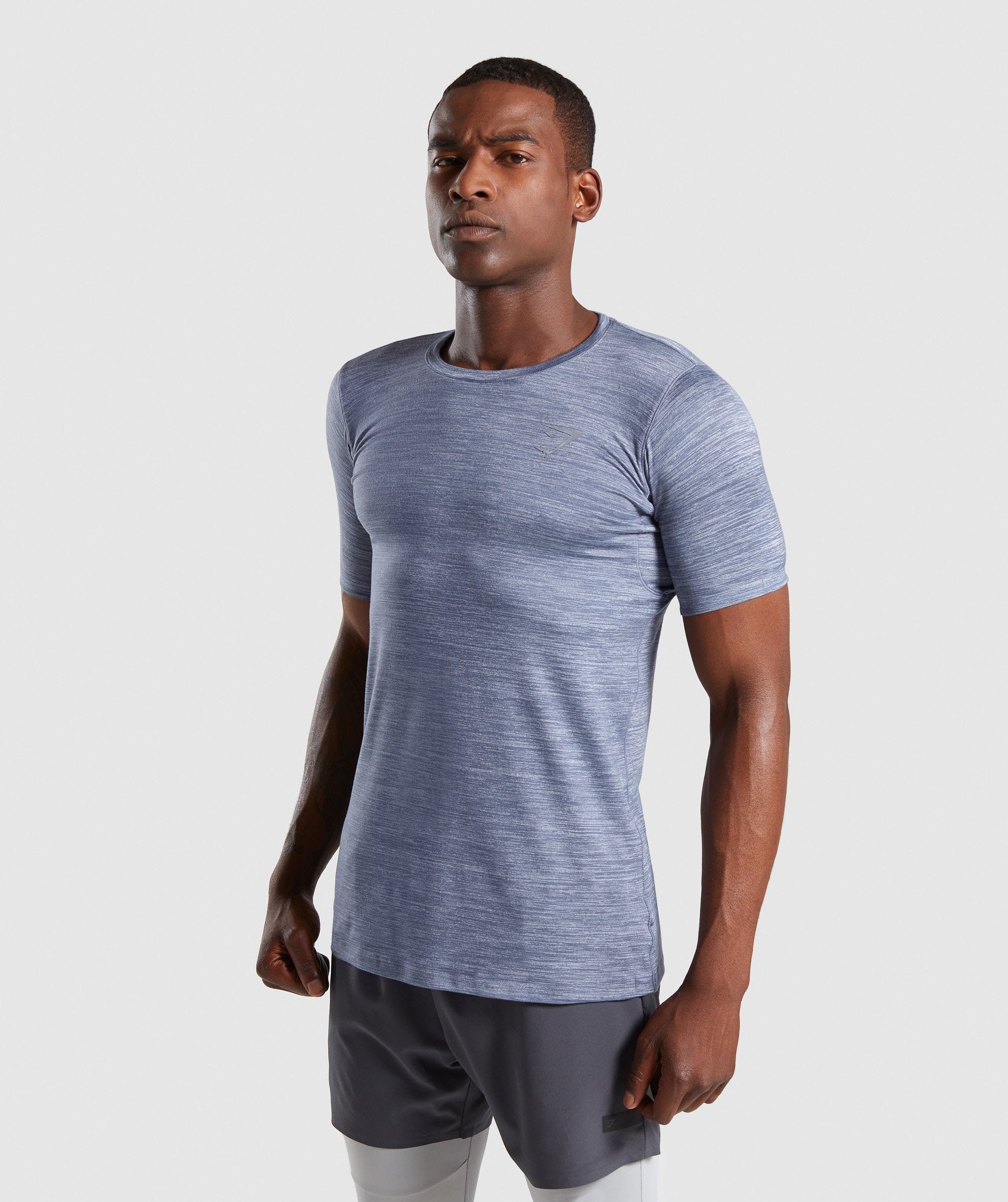 Swerve T-Shirt in Aegean Blue Marl - view 1