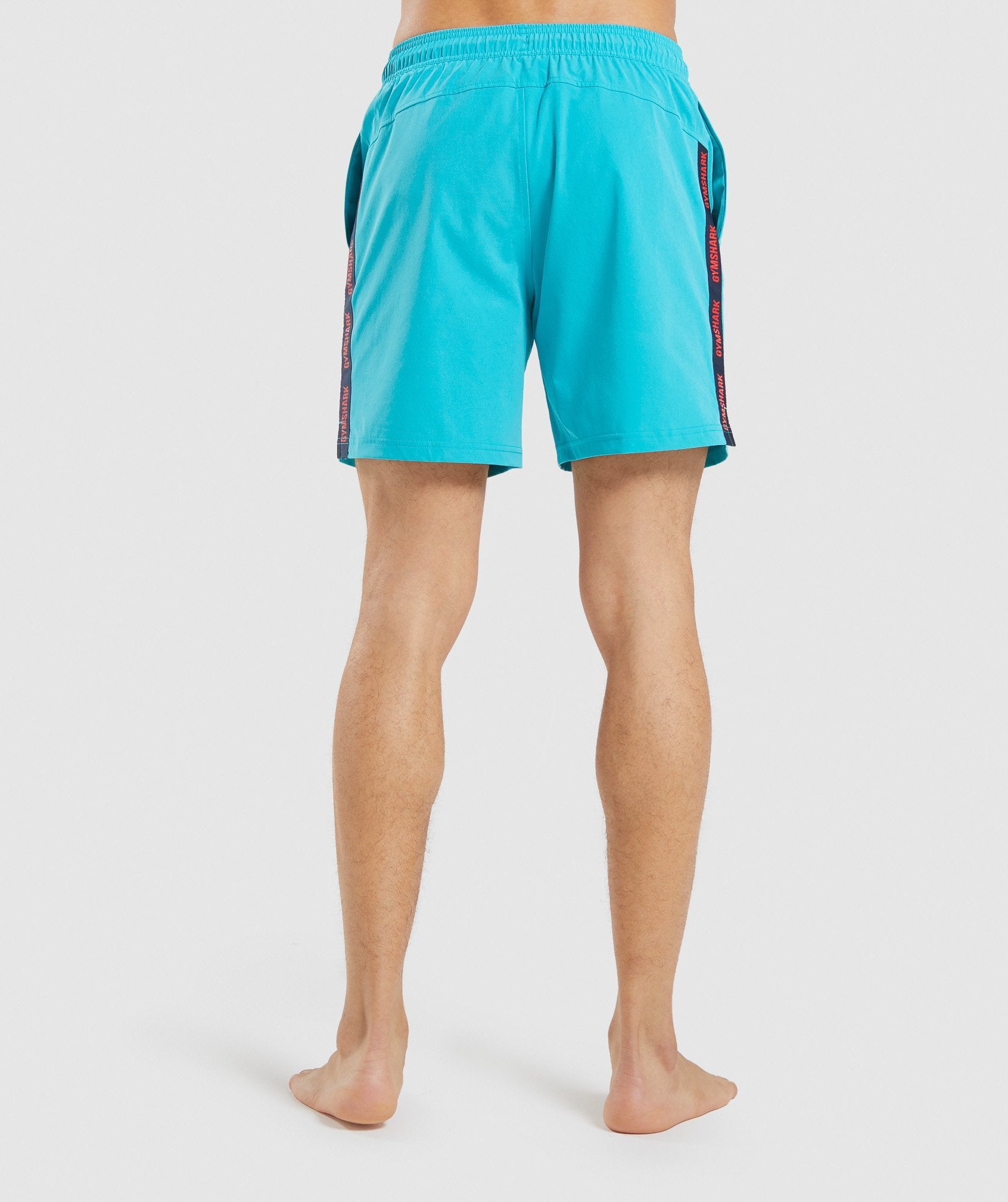 Taped Swim Shorts in Teal