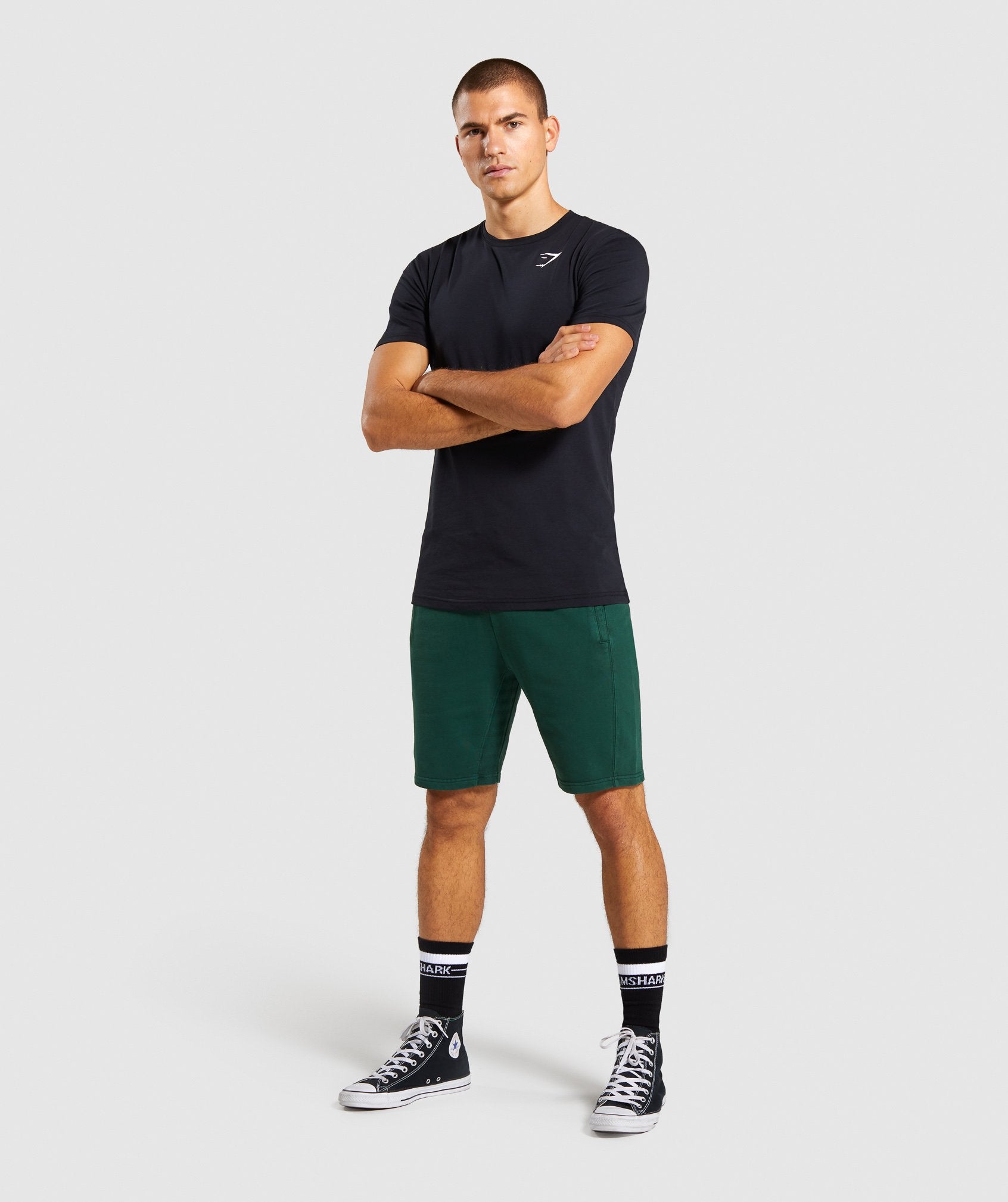 Gymshark Track Shorts - Green Image D