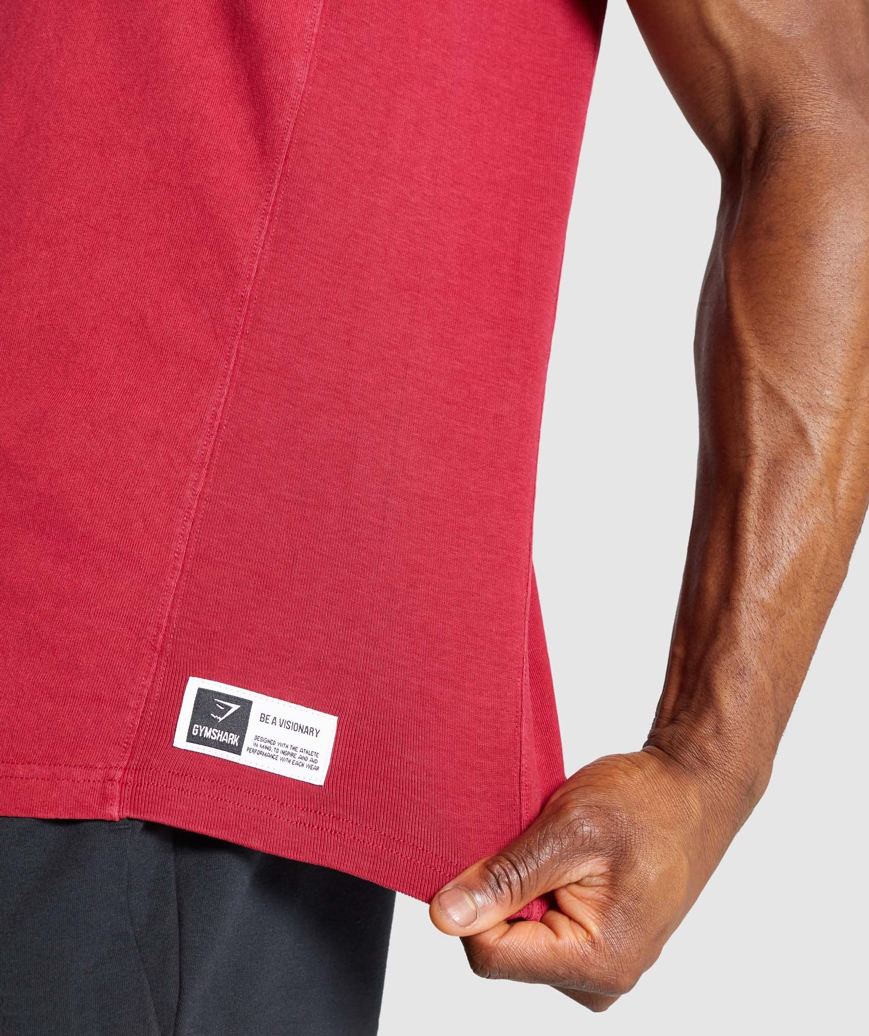 Gymshark Track T-Shirt - Red Image D2