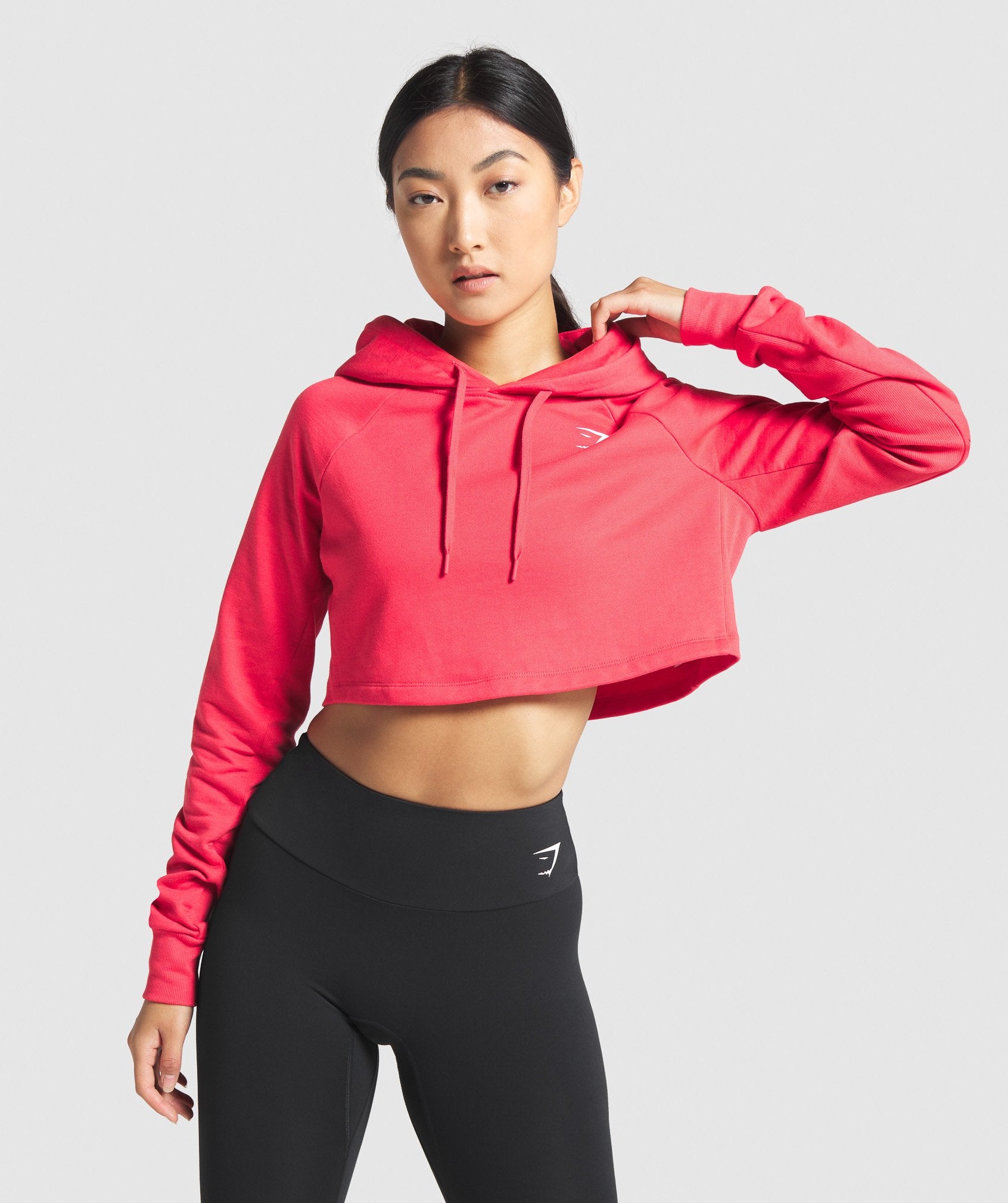 Training Cropped Hoodie in Red