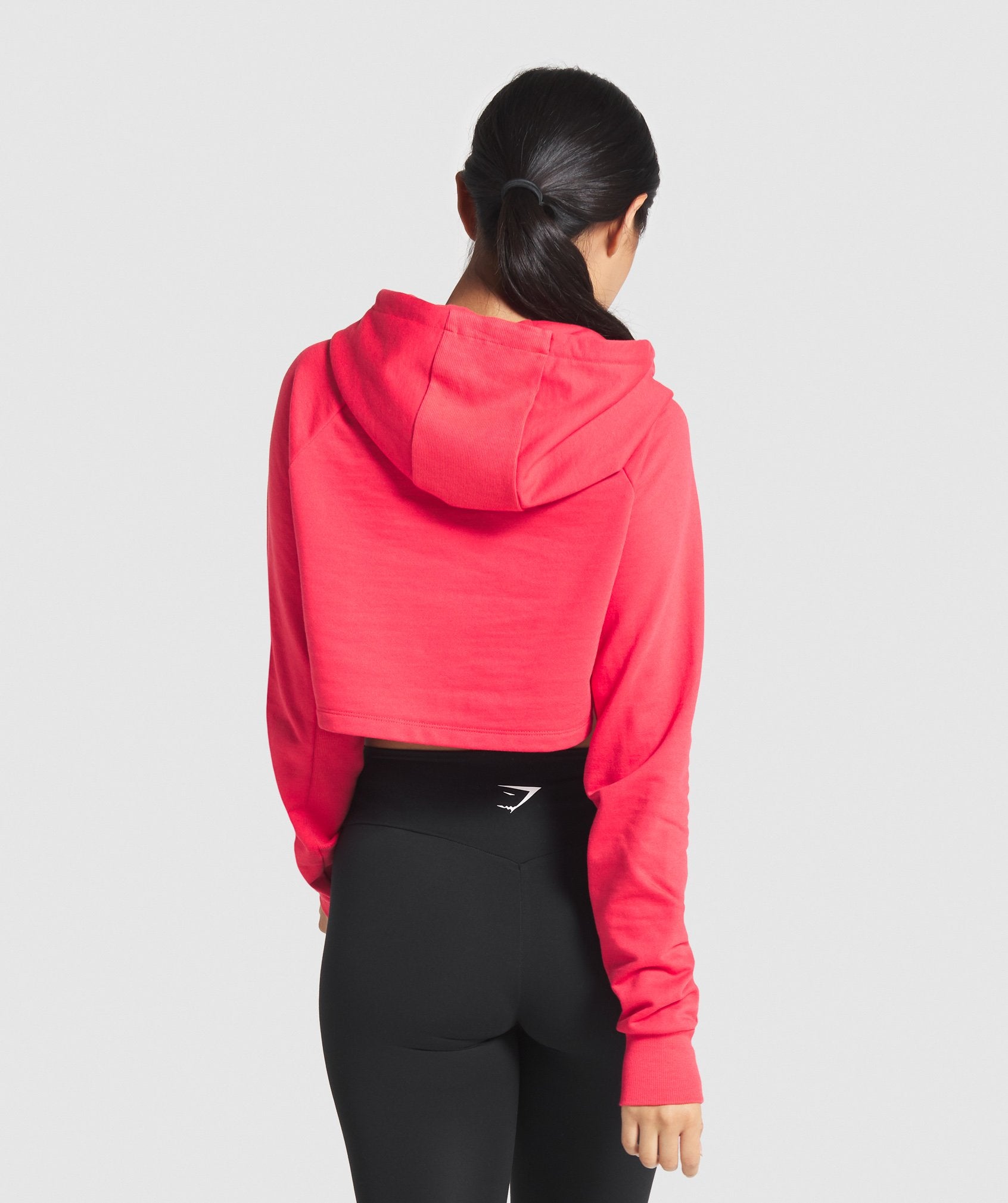 Training Cropped Hoodie in Red