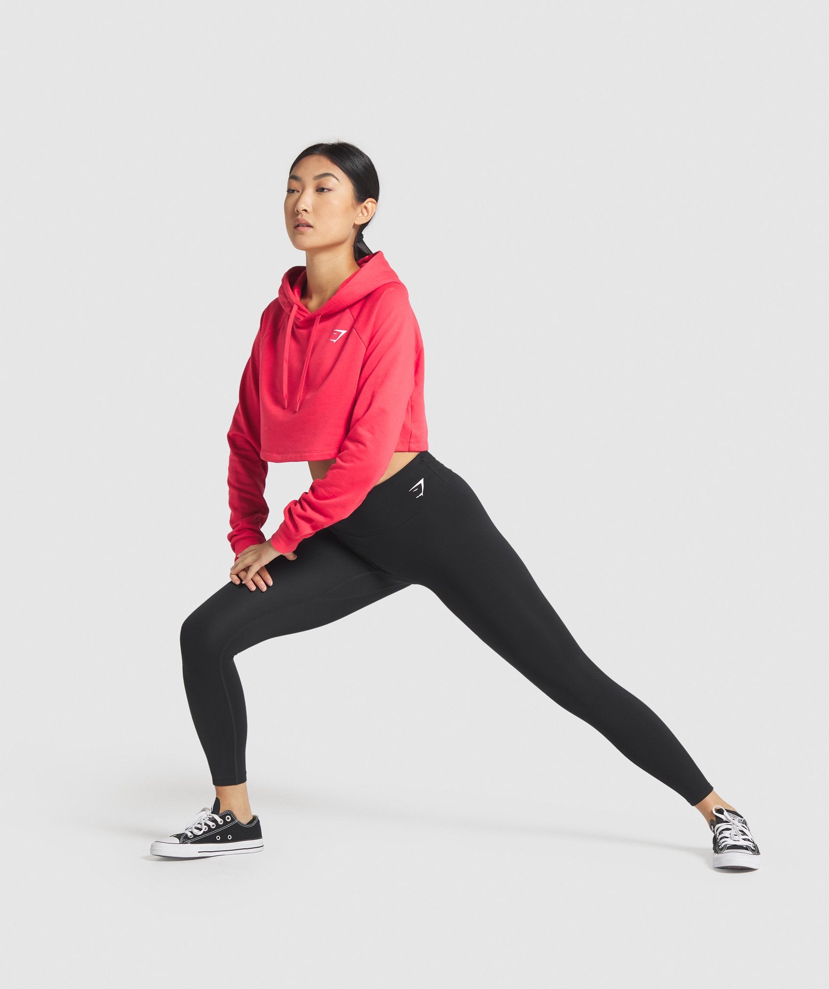 Training Cropped Hoodie in Red