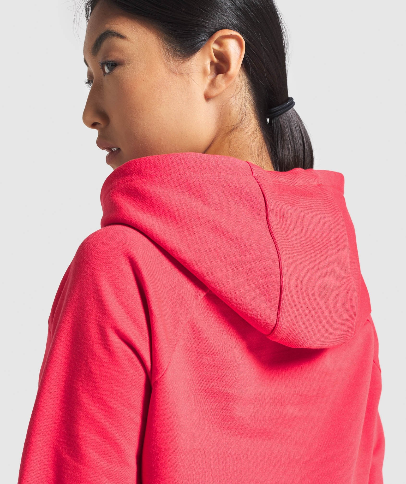 Training Cropped Hoodie in Red