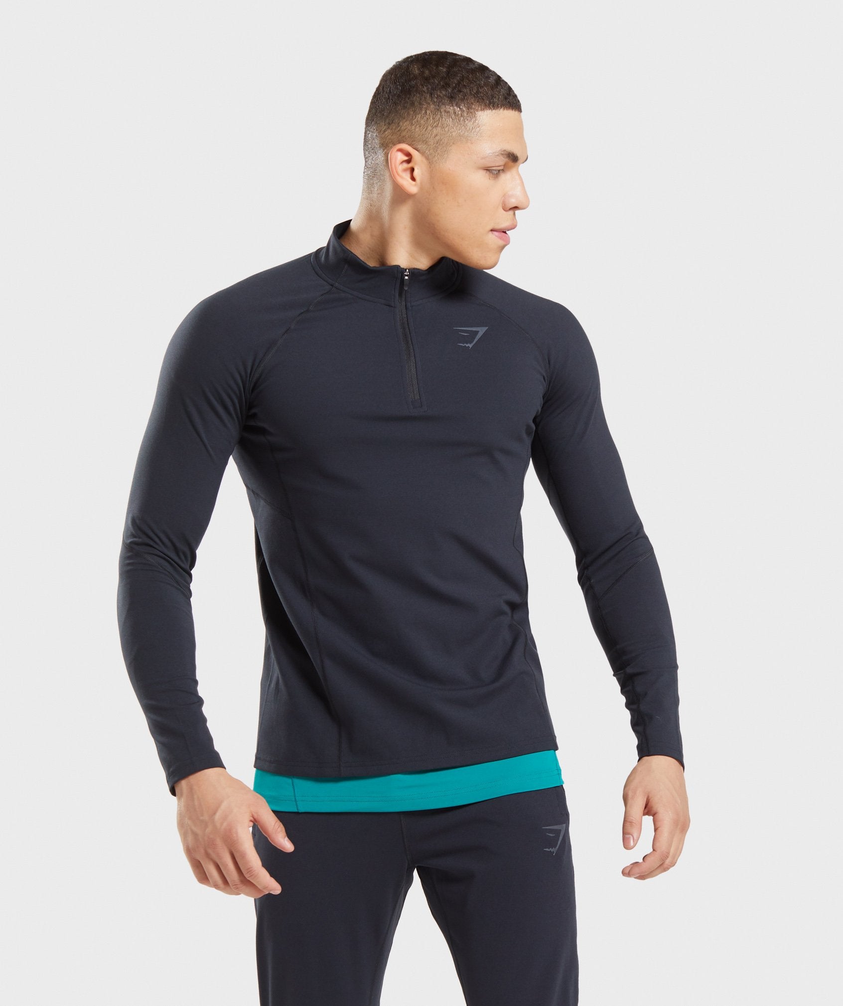 Training 1/4 Zip Pullover in Black - view 1