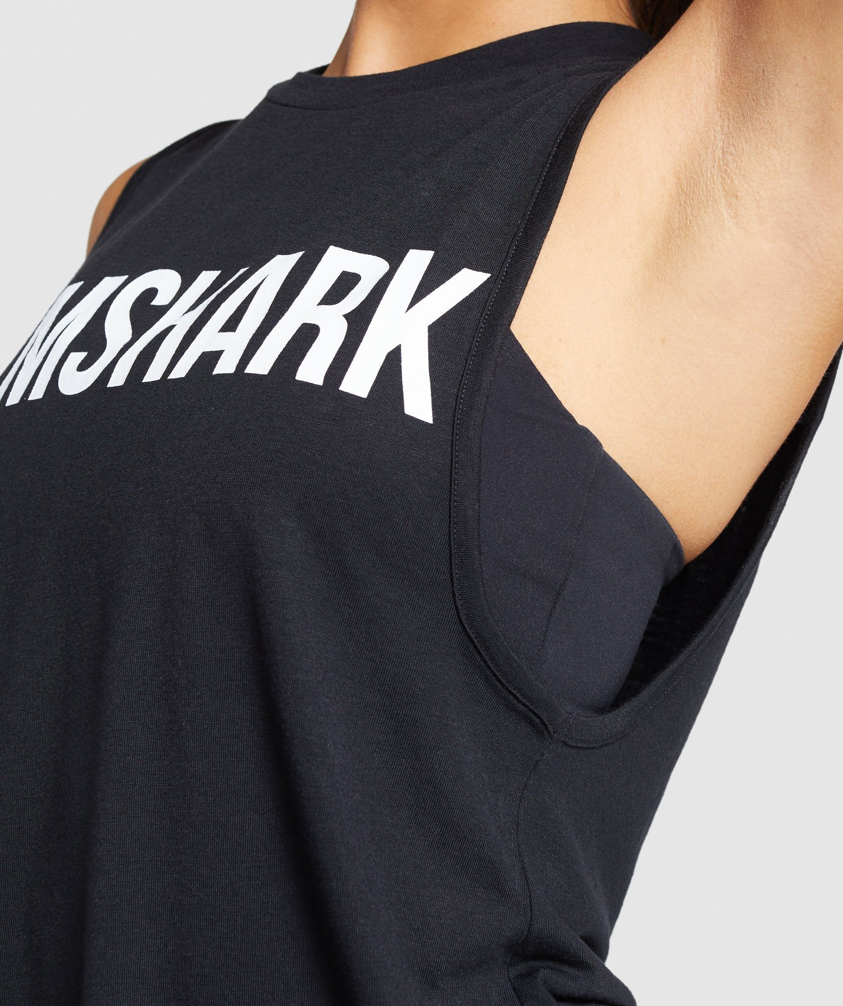 Gymshark Training Oversized Tank - Black Image D1